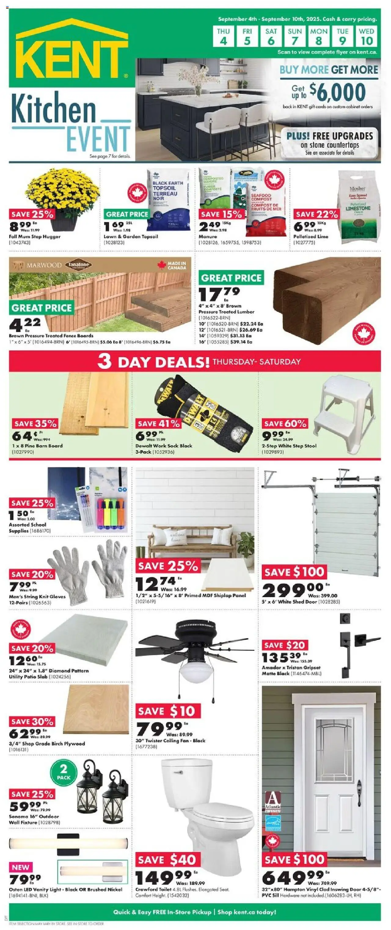 Kent flyer valid from 04.09.2025 | Page: 1 | Products: Gloves, Fan, Cabinet