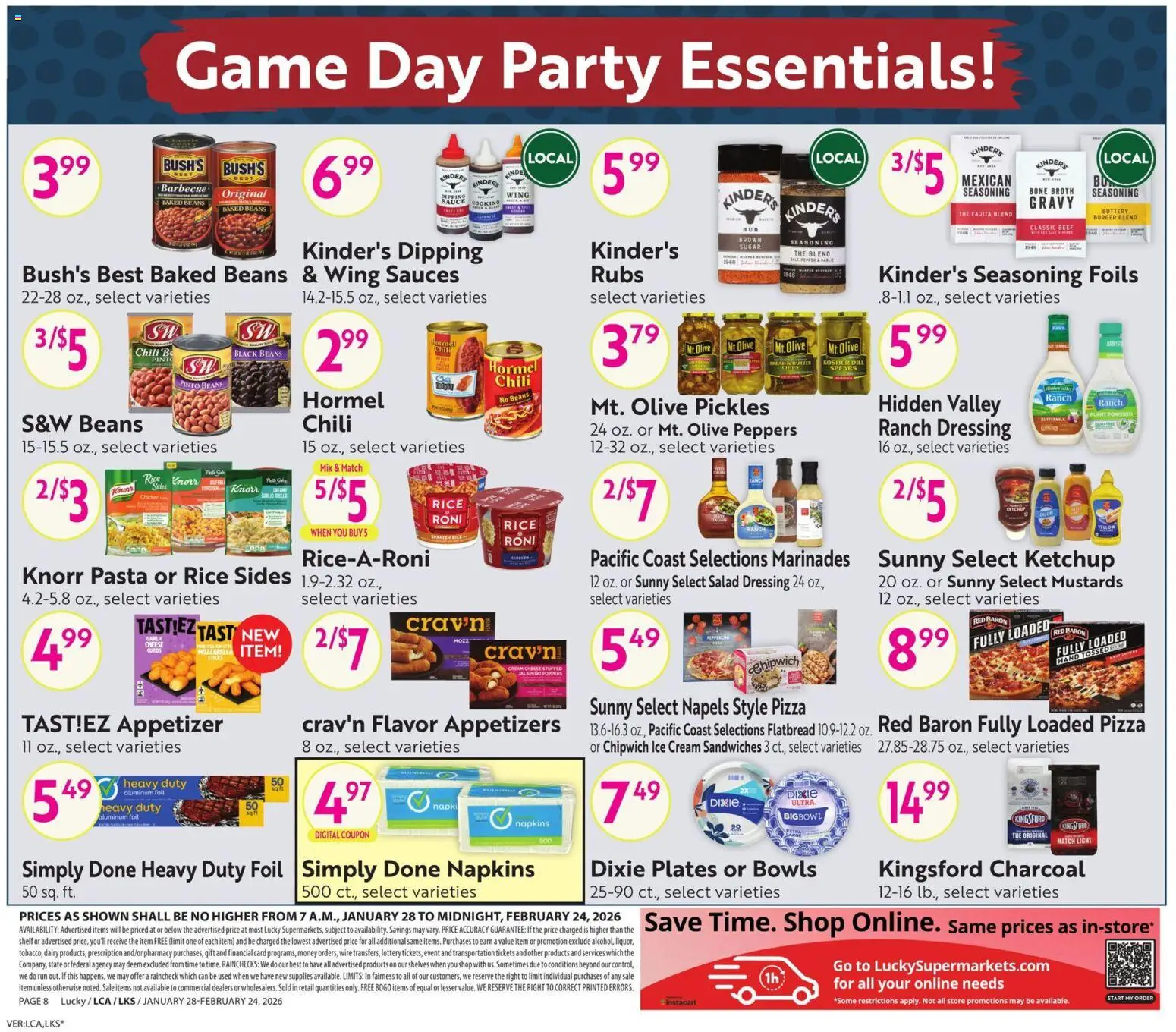 Lucky Supermarkets Big Book of Savings - valid from 28.01.2026 | Page: 8 | Products: Wire, Pizza, Chips, Game