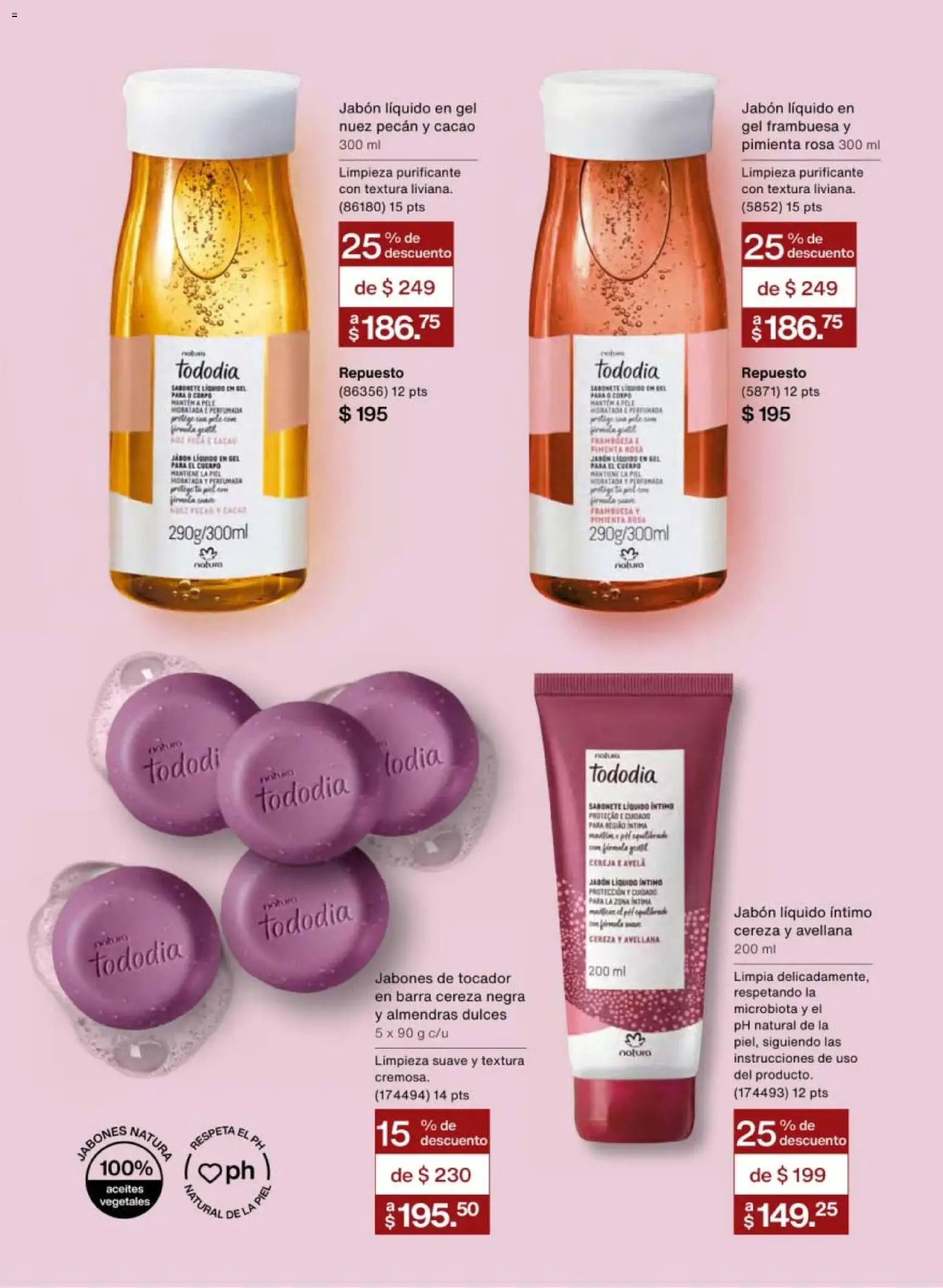 Nuevas ofertas de Natura válidas en toda la República Mexicana desde el 30.01.2026. ¡Encuentra las mejores ofertas en Natura campaña 3 2026! | Página: 103 | Productos: Almendras, Jabón líquido, Pimienta, Jabón