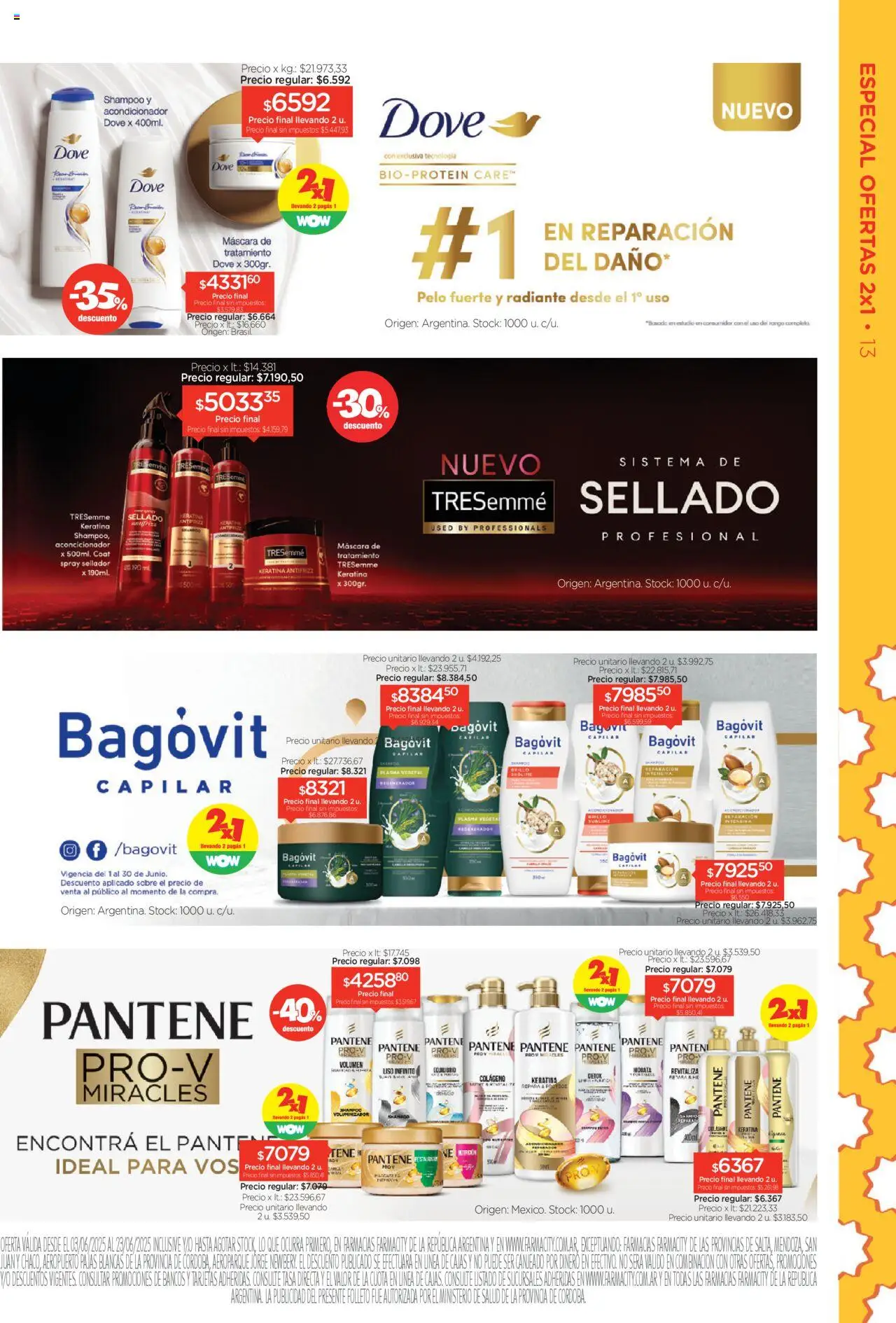 Farmacity catálogo │ válido desde el 03.06.2025 | Página: 13 | Productos: Sobre, Acondicionador, Brillo, Radiante