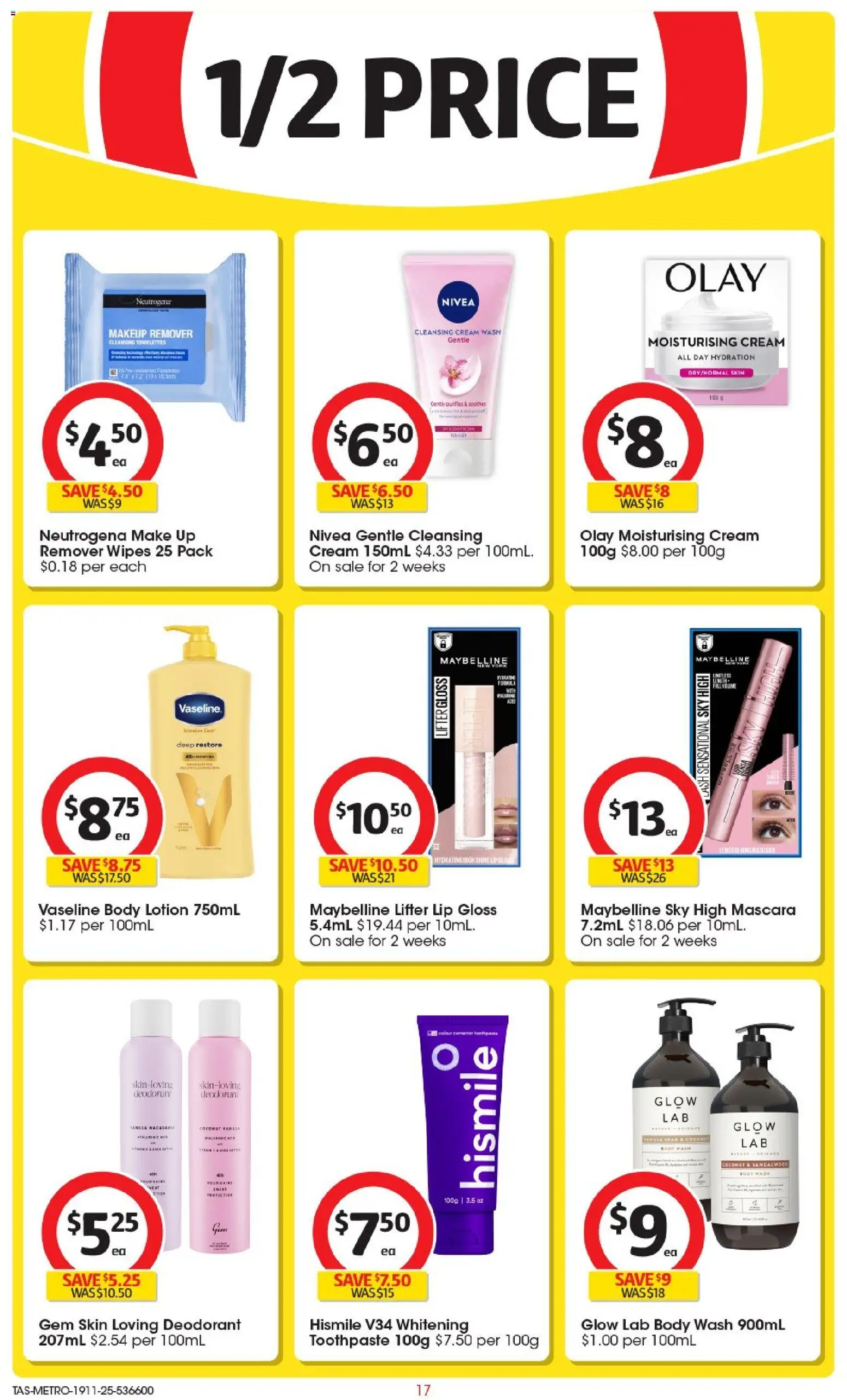 Coles catalogue - valid from 19.11.2025 | Page: 18 | Products: Lotion, Makeup, Deodorant, Body lotion