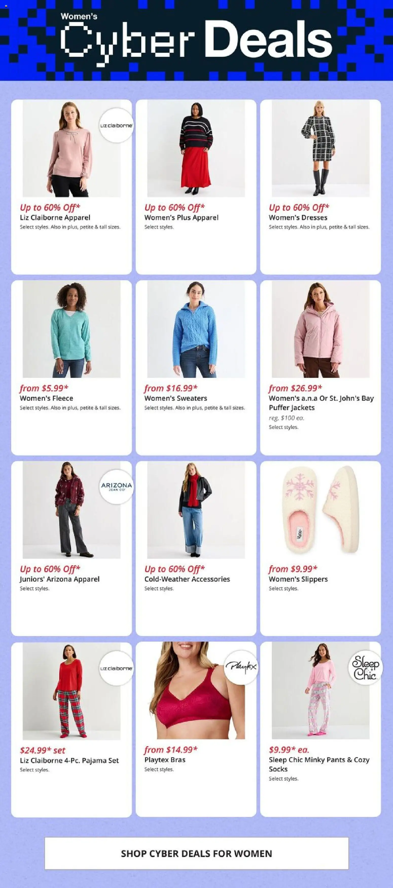 JCPenney Cyber Sale - valid from 30.11.2025 | Page: 6 | Products: Pants, Socks, Slippers