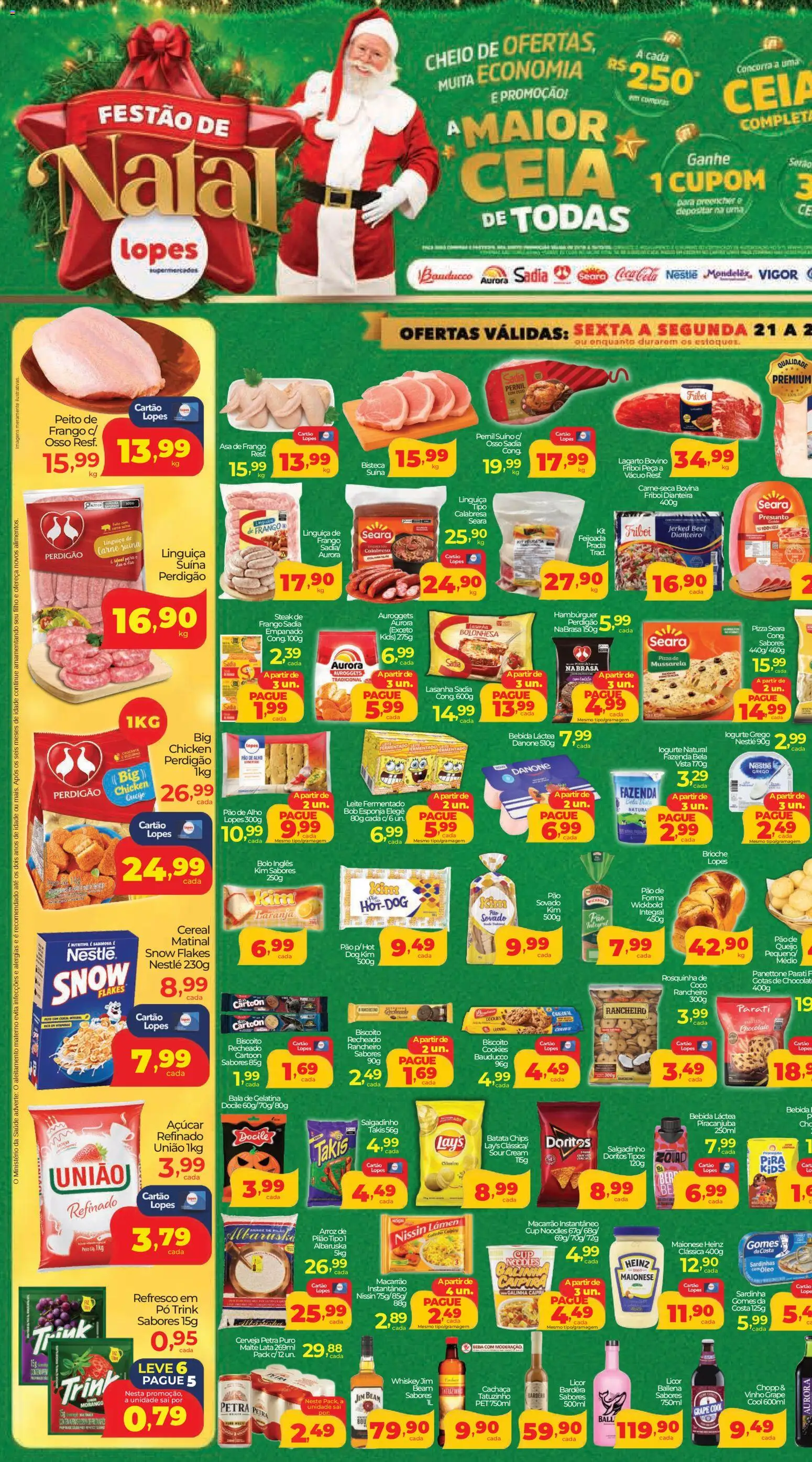 Lopes Supermercados Folheto - válido de 21.11.2025 | Página: 2 | Produtos: Carne, Bolo, Biscoito recheado, Sardinha