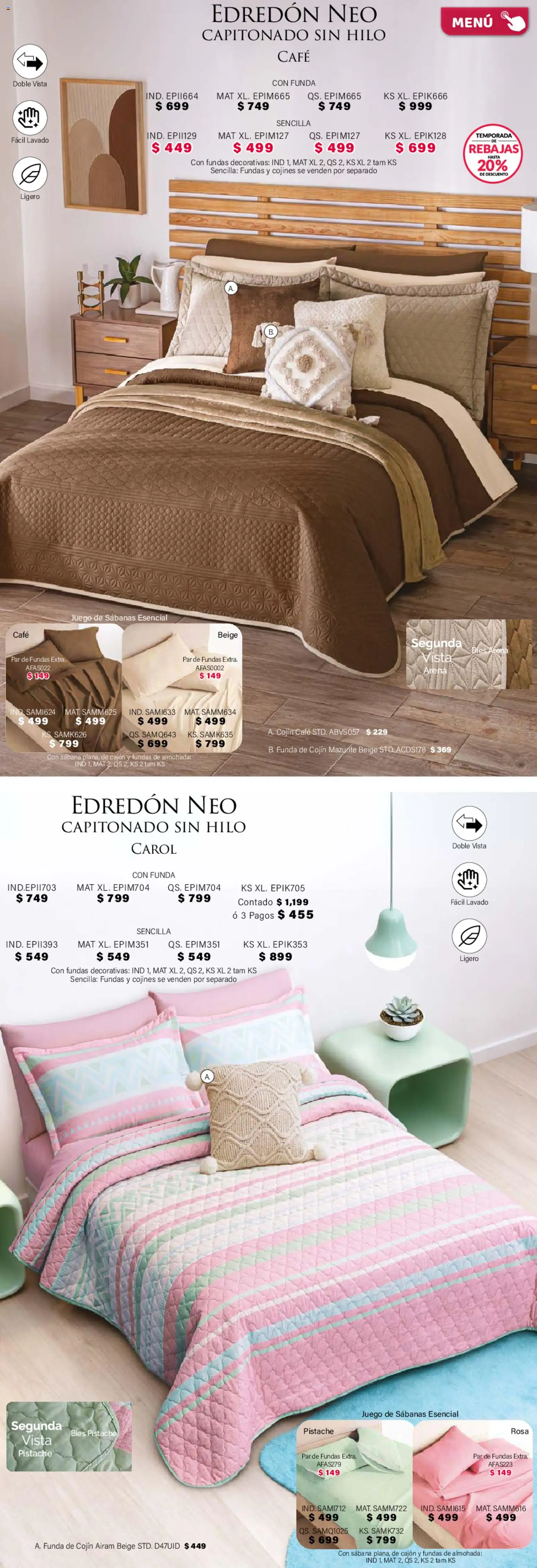 Nuevas ofertas de Colchas Concord válidas en toda la República Mexicana desde el 01.02.2026. ¡Encuentra las mejores ofertas en Colchas Concord catálogo! | Página: 57 | Productos: Café, Funda, Almohada, Sabanas