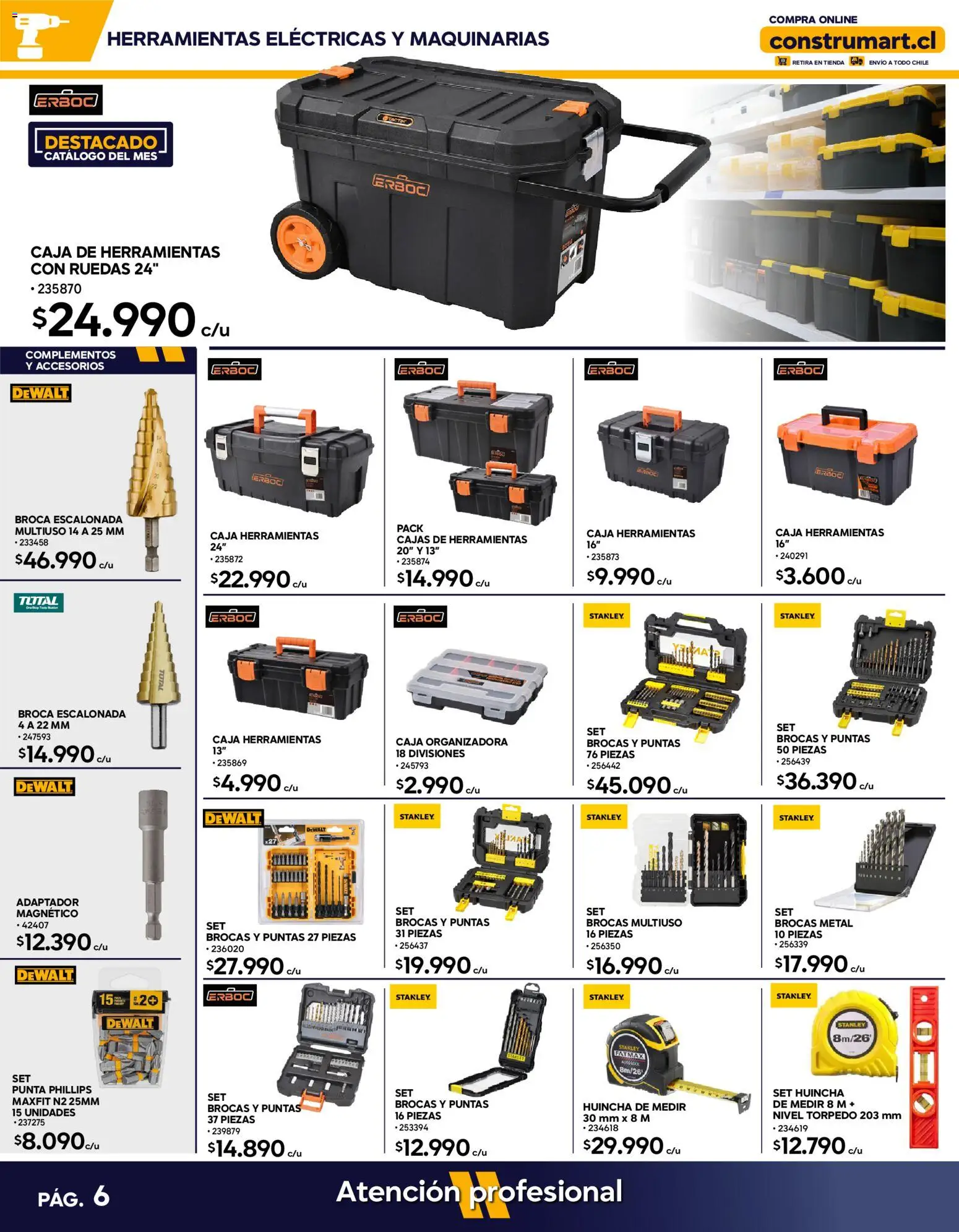 Construmart Ofertas │ válido desde el 01.03.2026 | Página: 6 | Productos: Adaptador, Caja, Caja de herramientas