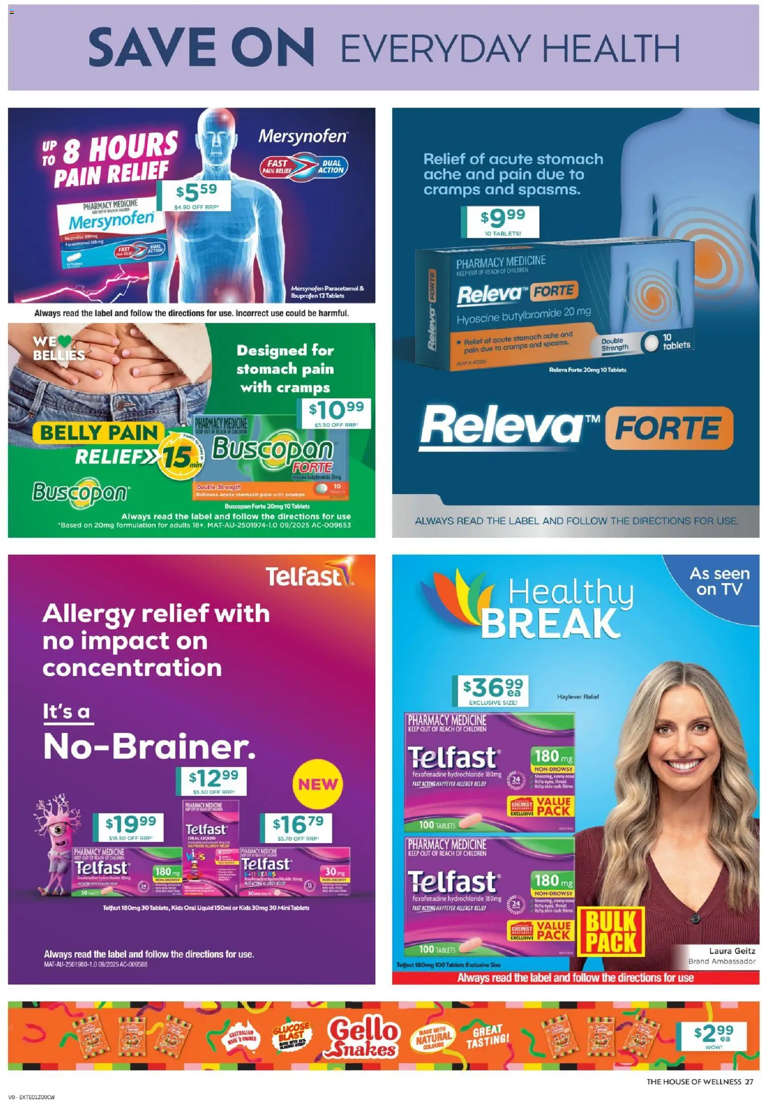 Chemist Warehouse catalogue - valid from 15.01.2026 | Page: 27 | Products: Tv, Runny nose, Pain relief, Allergy