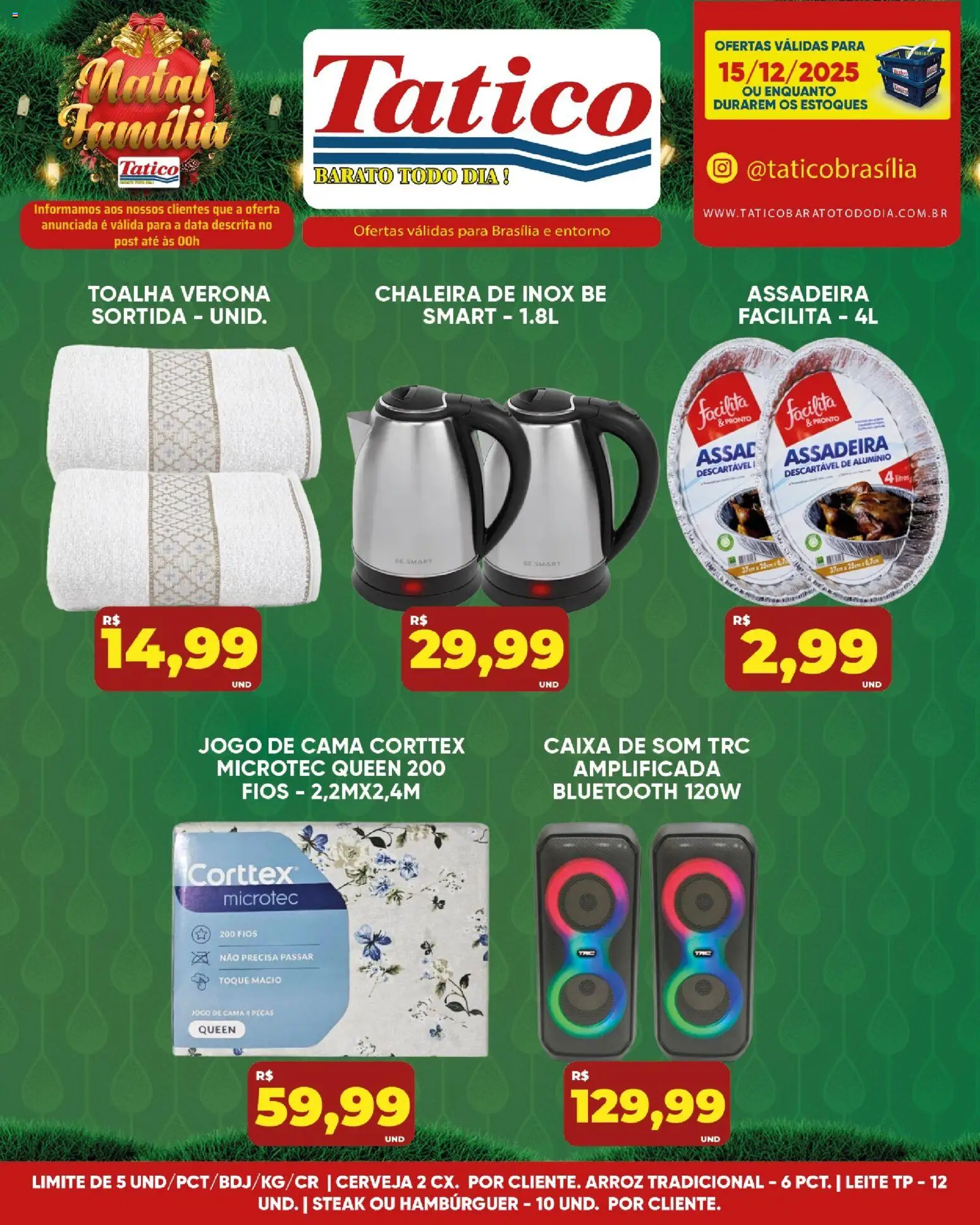 Tatico Folheto - válido de 16.12.2025 | Página: 24 | Produtos: Chaleira, Leite, Arroz, Hambúrguer