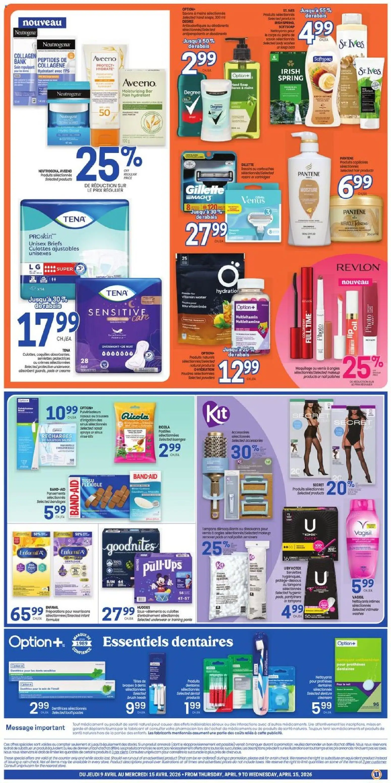 Uniprix flyer valid from 09.04.2026 | Page: 2 | Products: Nail polish, Pants, Underwear, Briefs