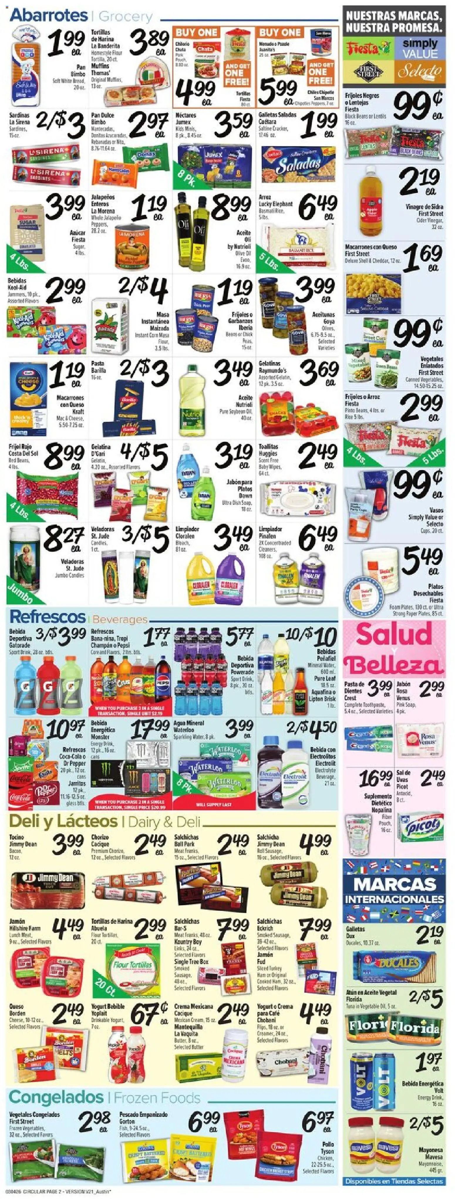 Fiesta Mart Weekly Ad - valid from 04.03.2026 | Page: 2 | Products: Box, Pan, Oil, Sugar