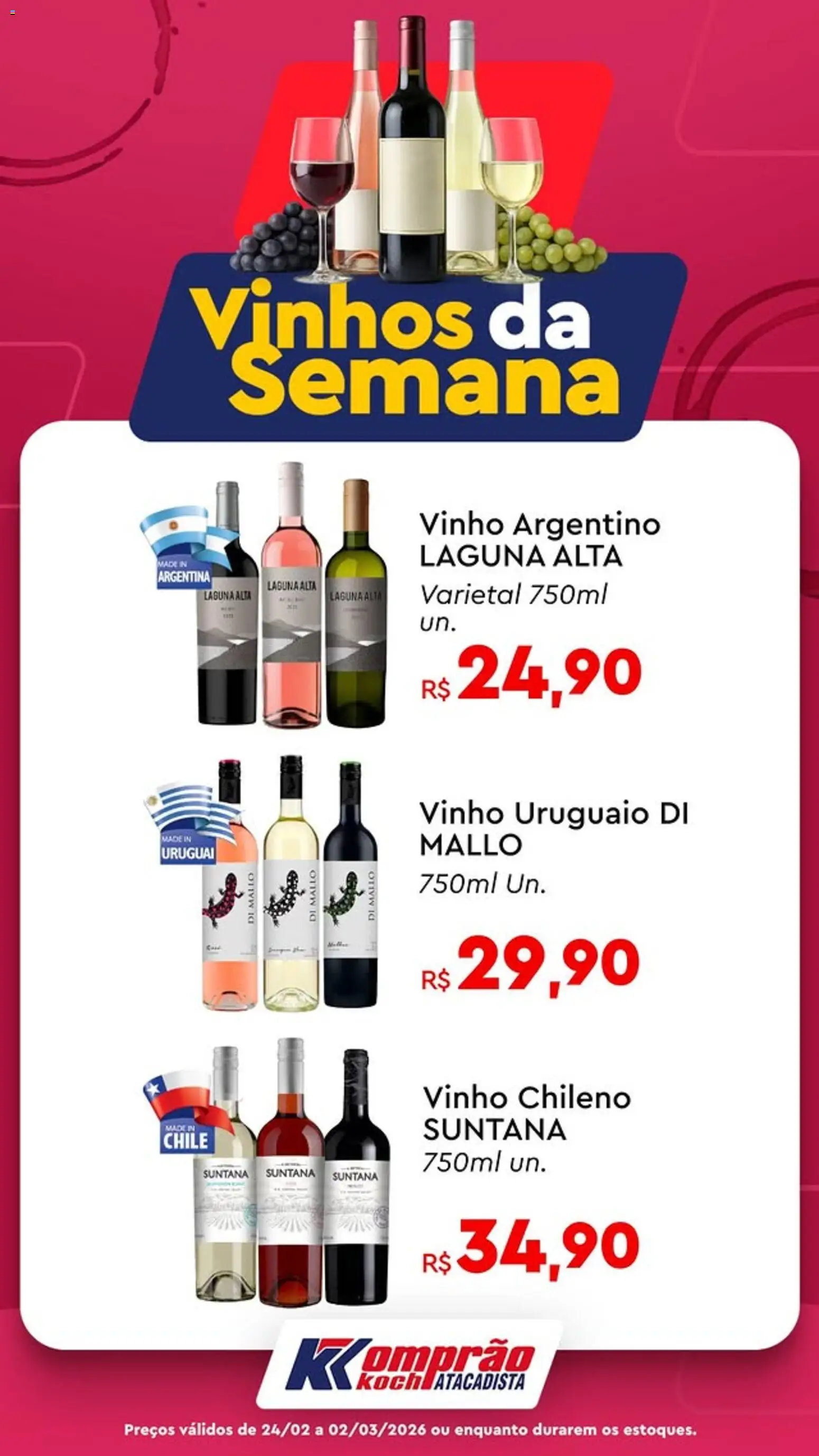 Komprao Atacadista Folheto - válido de 24.02.2026 | Página: 1 | Produtos: Vinho
