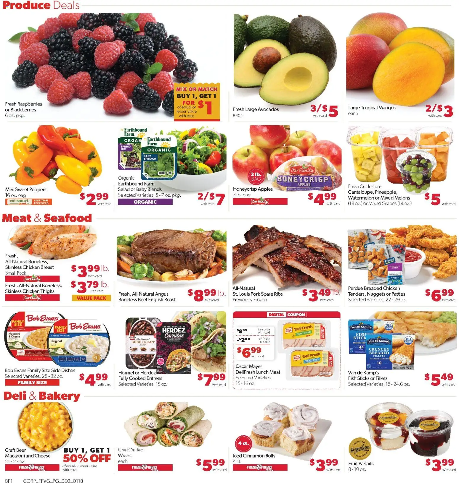 Family Fare Weekly Ad - valid from 18.01.2026 | Page: 2 | Products: Beer, Pork, Fish, Seafood