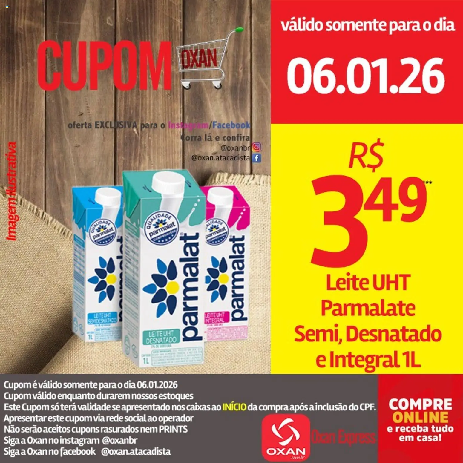 Oxan Atacadista Folheto - válido de 06.01.2026 | Página: 18 | Produtos: Leite