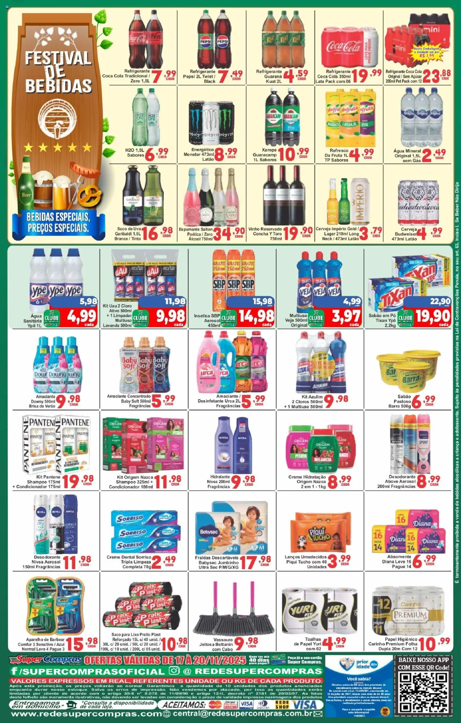 Rede Super Compras Folheto - válido de 17.11.2025 | Página: 4 | Produtos: Azulim, Cola, Açúcar, Aparelho de barbear