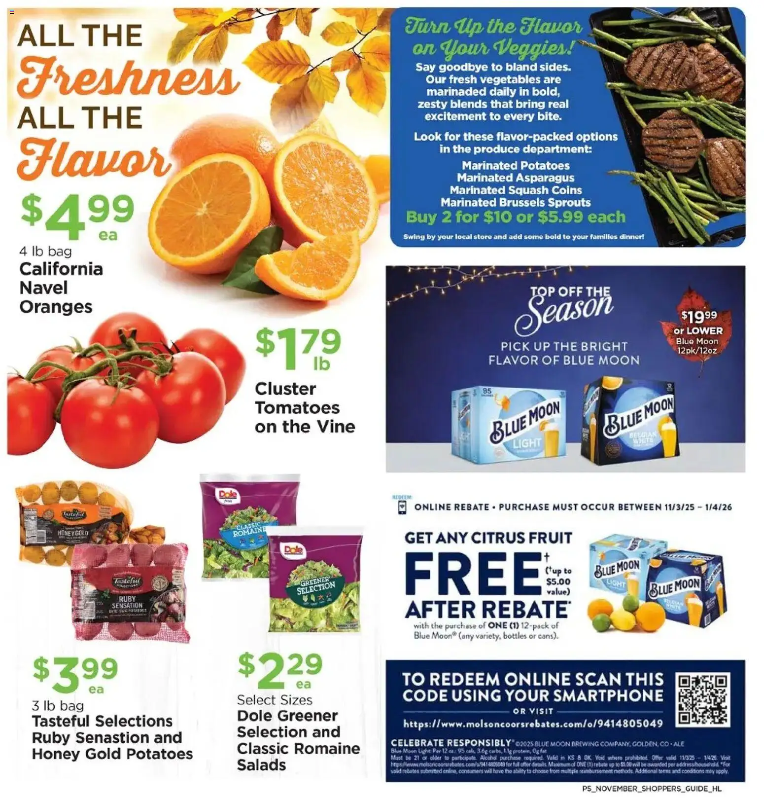 Homeland Bring Savings Home Shopper's Guide - valid from 01.11.2025 | Page: 5 | Products: Asparagus, Brussels Sprouts, Tomatoes, Bag