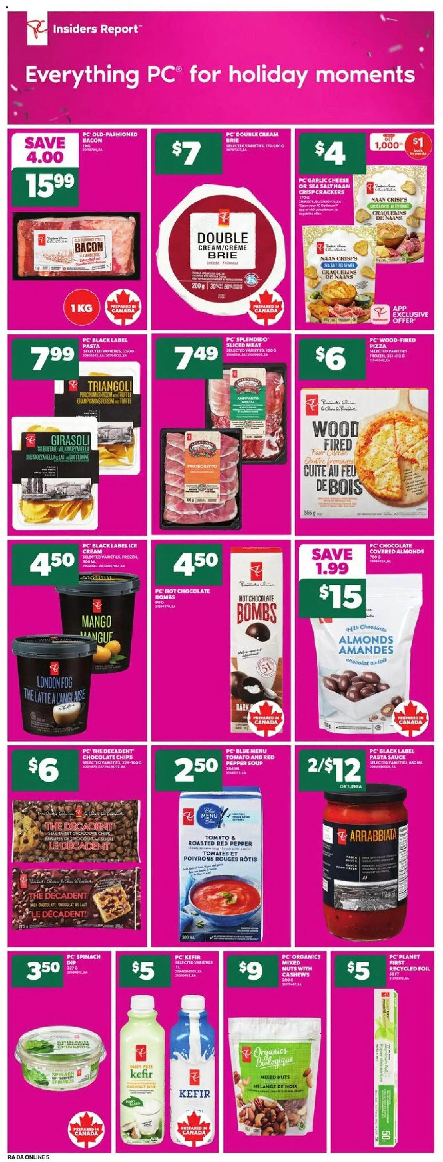 Atlantic Superstore flyer valid from 30.10.2025 | Page: 13 | Products: Pasta, PC, Cheese, Chocolate