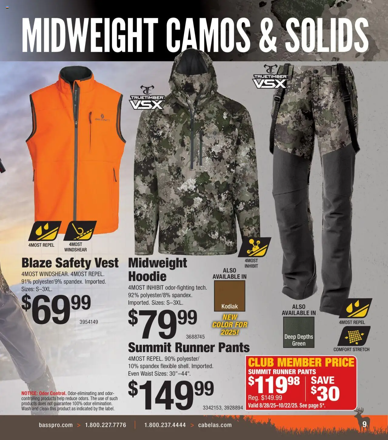 Cabela's Deer Hunting 25 - valid from 01.10.2025 | Page: 9 | Products: Hoodie, Vest, Pants