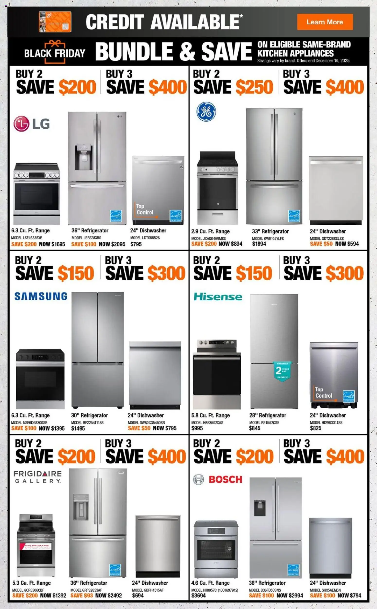 Home Depot flyer valid from 20.11.2025 | Page: 5 | Products: Refrigerator, Dishwasher