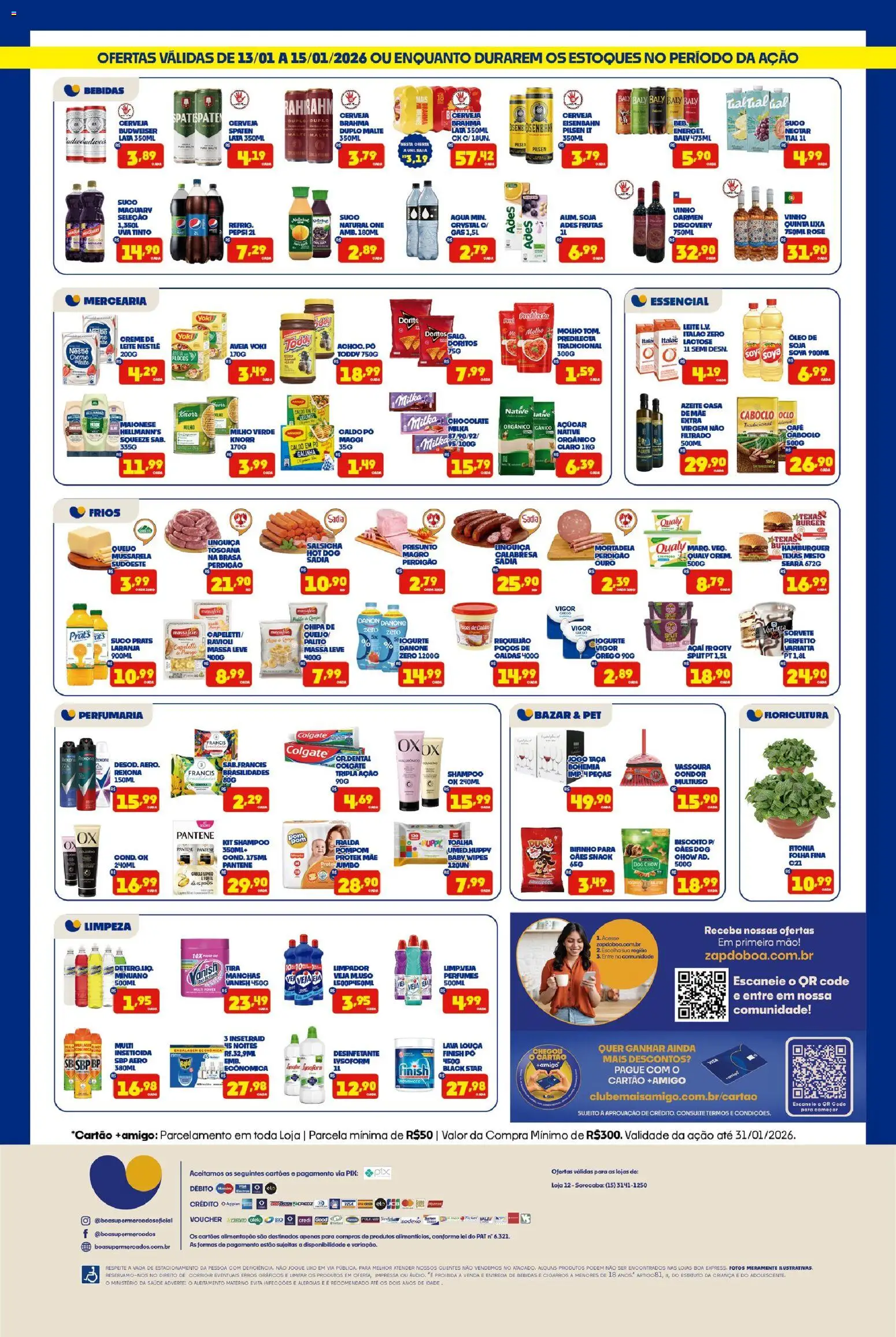 Boa Supermercados Folheto - válido de 13.01.2026 | Página: 2 | Produtos: Vinho, Requeijão, Inseticida, Açaí