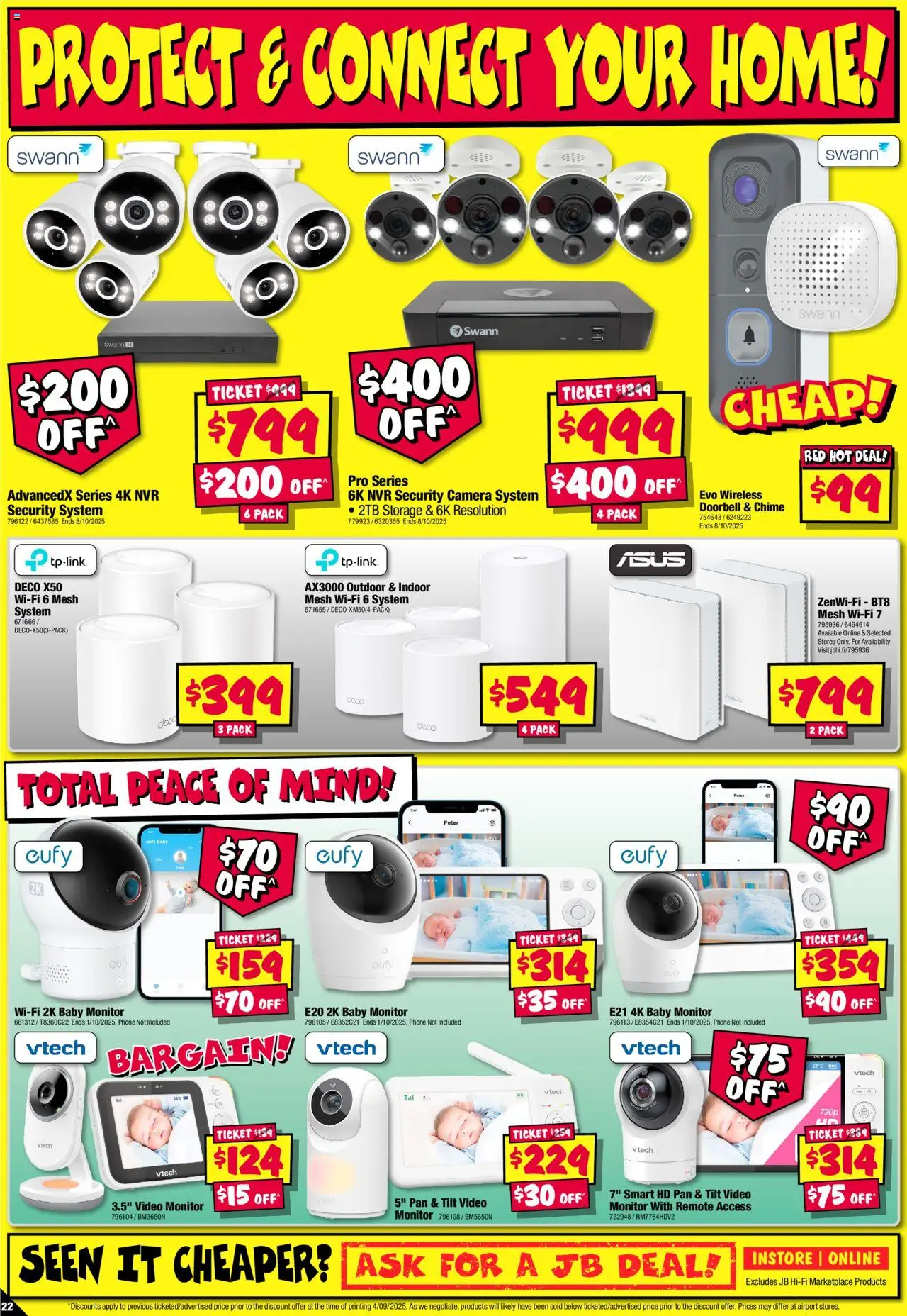 JB Hi-Fi catalogue - valid from 18.09.2025 | Page: 22 | Products: Phone, Doorbell, Monitor, Camera