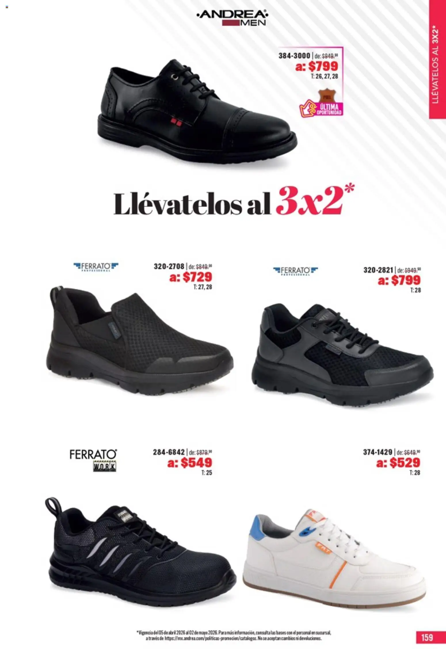 Nuevas ofertas de Andrea válidas en toda la República Mexicana desde el 05.04.2026. ¡Encuentra las mejores ofertas en Andrea catálogo Outlet! | Página: 159