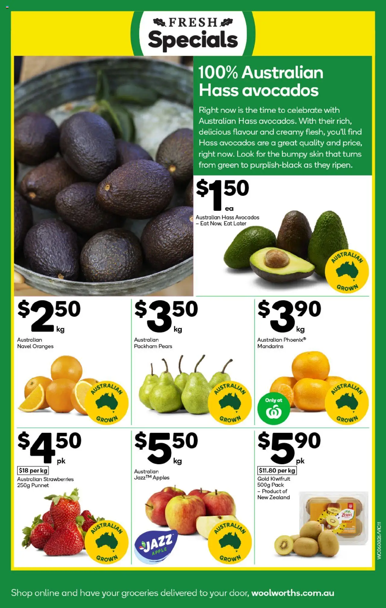 Woolworths catalogue - valid from 06.08.2025 | Page: 11 | Products: Apples, Oranges, Strawberries, Mandarins