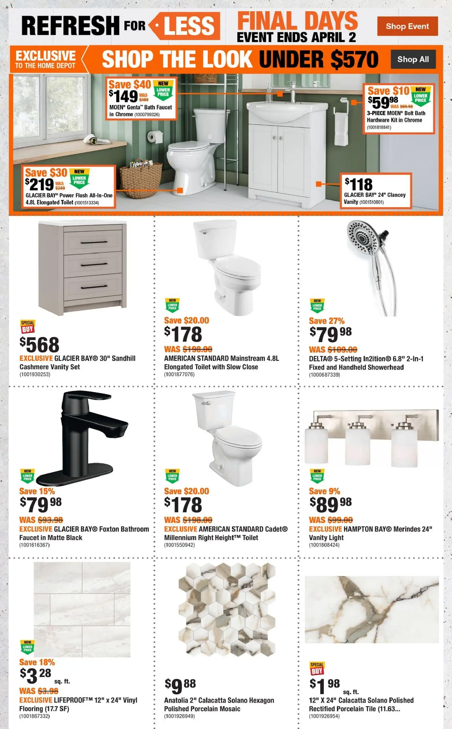 Home Depot flyer valid from 19.03.2026 | Page: 6 | Products: Bath