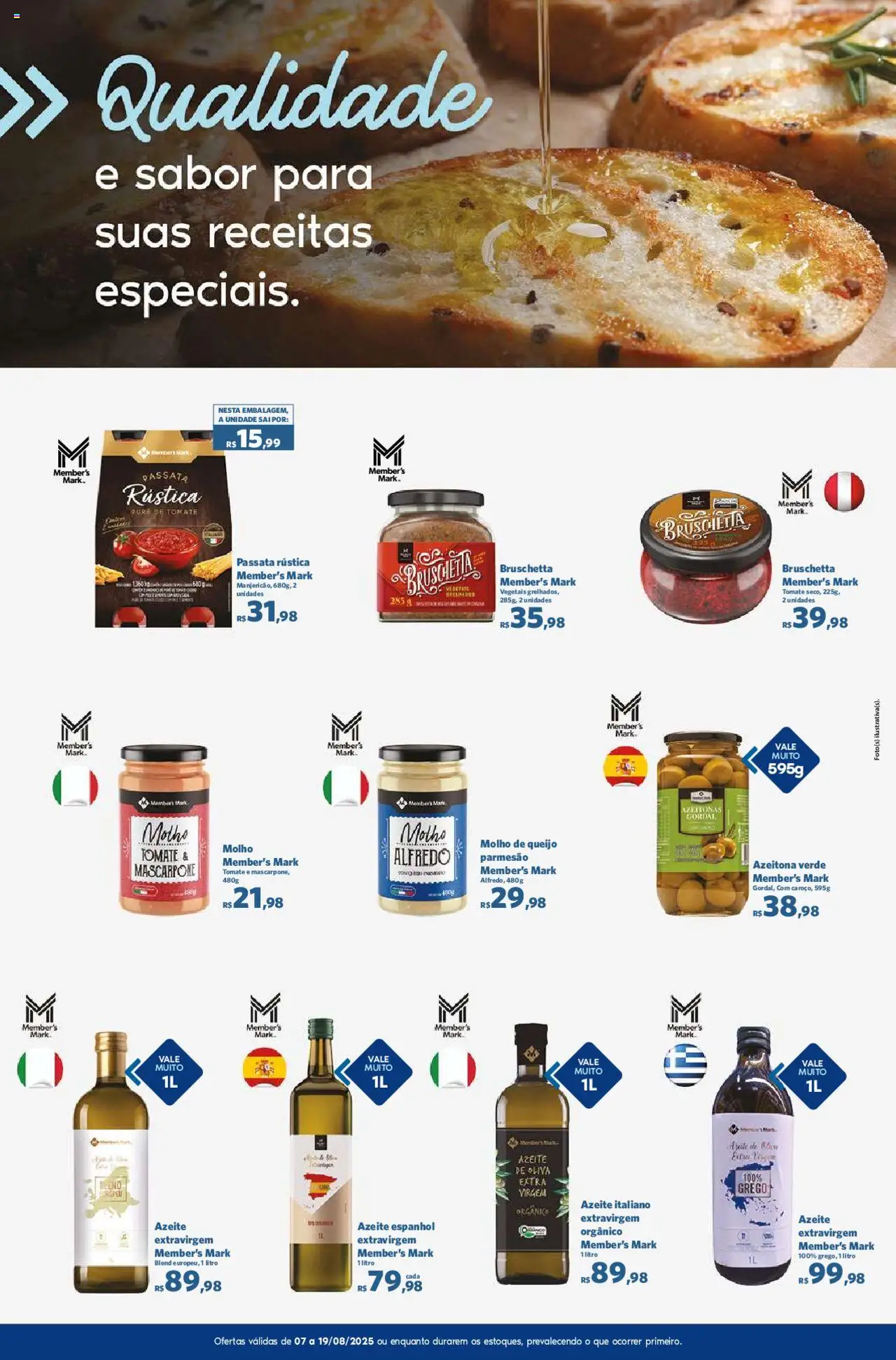 Sam's Club Folheto - válido de 07.08.2025 | Página: 3 | Produtos: Queijo, Parmesão, Queijo parmesão, Azeite