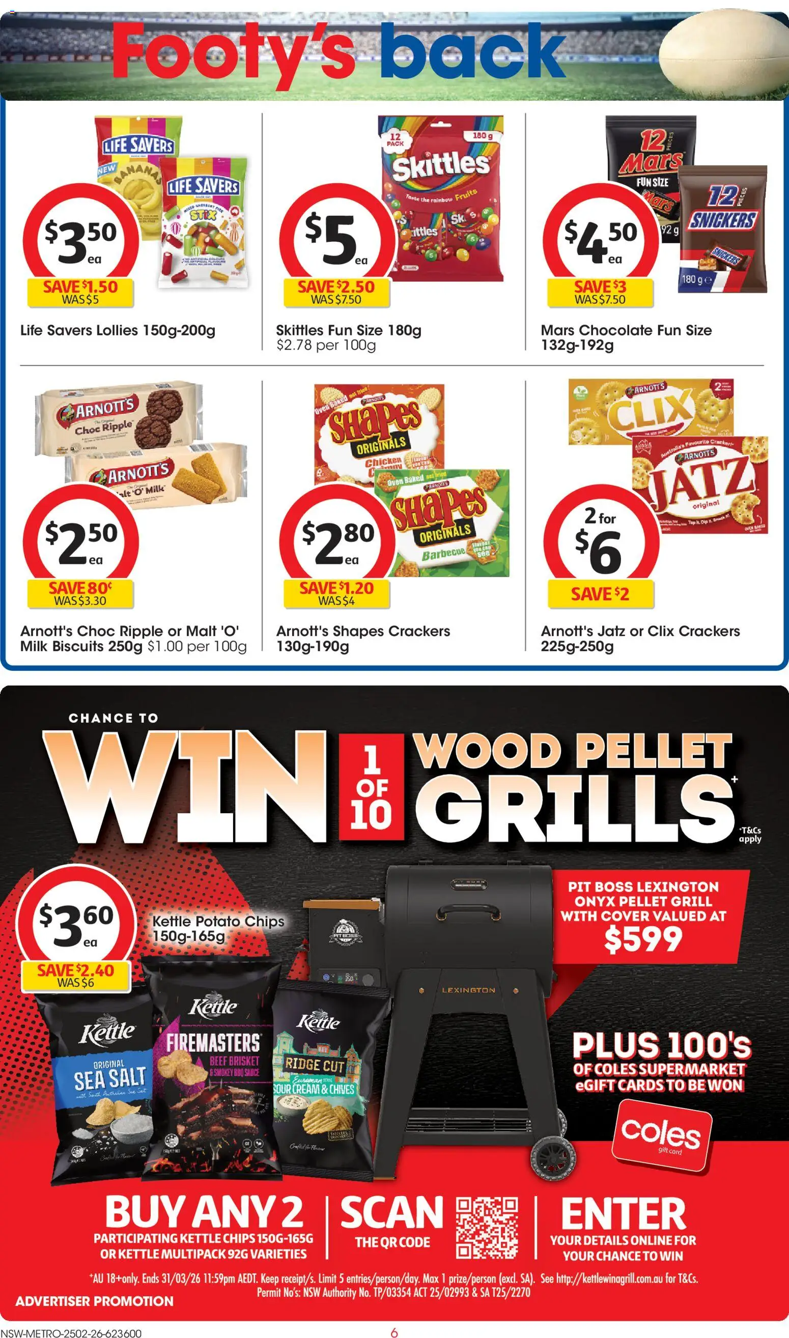 Coles catalogue - valid from 25.02.2026 | Page: 6 | Products: Crackers, Chicken, Cream, Biscuits