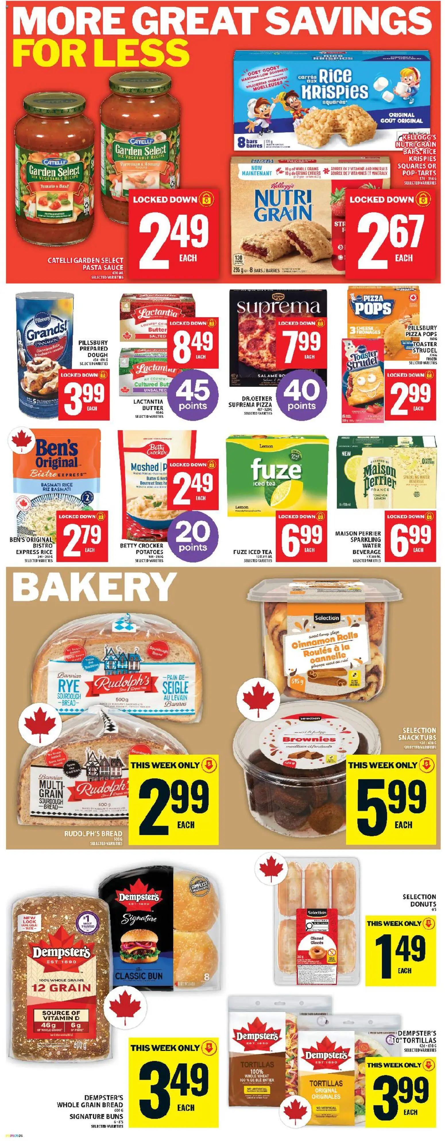 Food Basics flyer valid from 08.01.2026 | Page: 6 | Products: Bakery, Toaster, Bread, Pizza