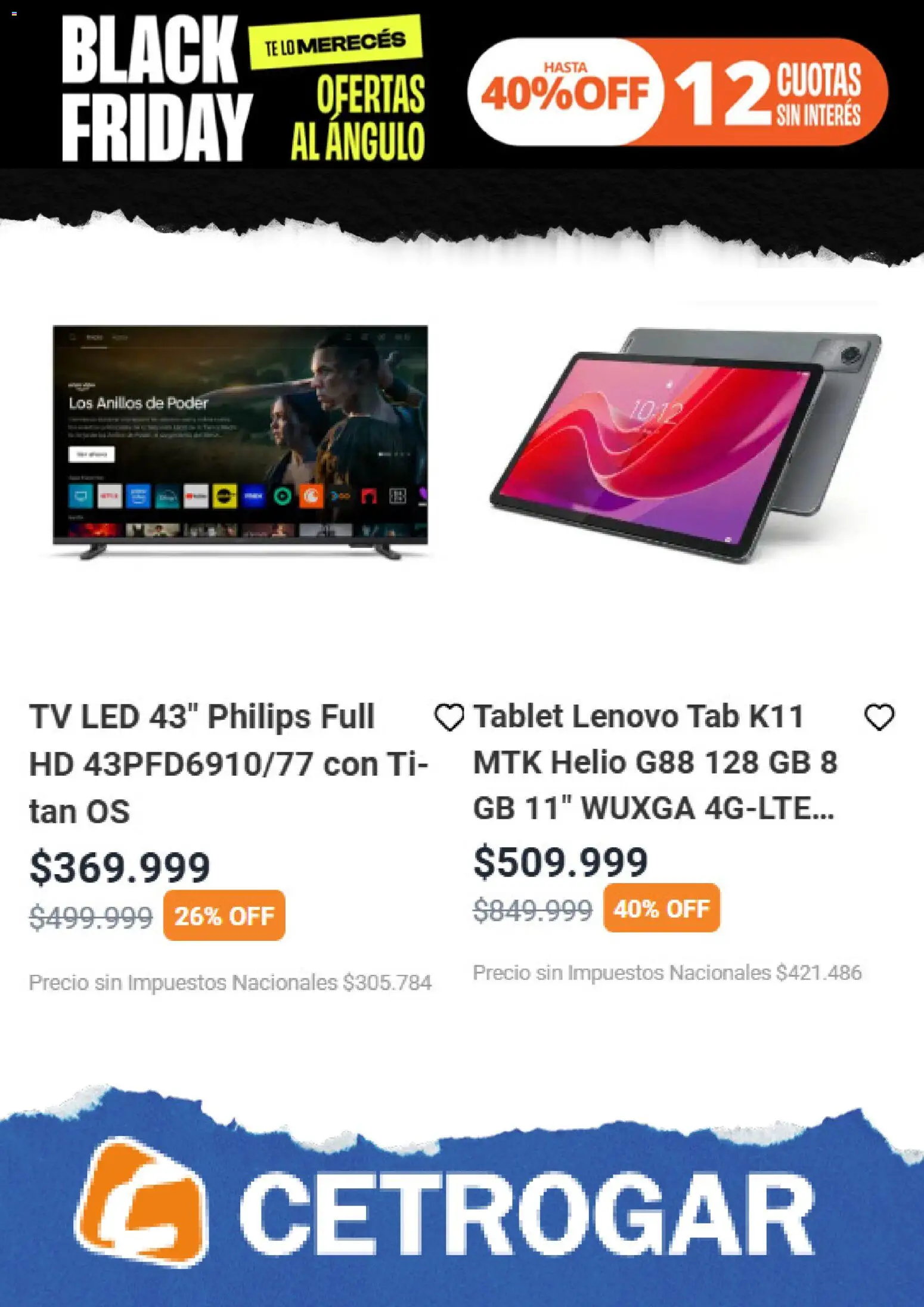 Cetrogar Black Friday │ válido desde el 27.11.2025 | Página: 3 | Productos: Tablet, Té