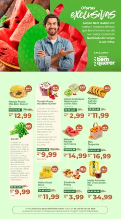 Oba Hortifruti - Ofertas da semana - Pré-Visualização do folheto da loja Oba Hortifruti, válido de 28.04.2026 | Página: 3 | Produtos: Melancia, Melão, Abóbora, Mamão