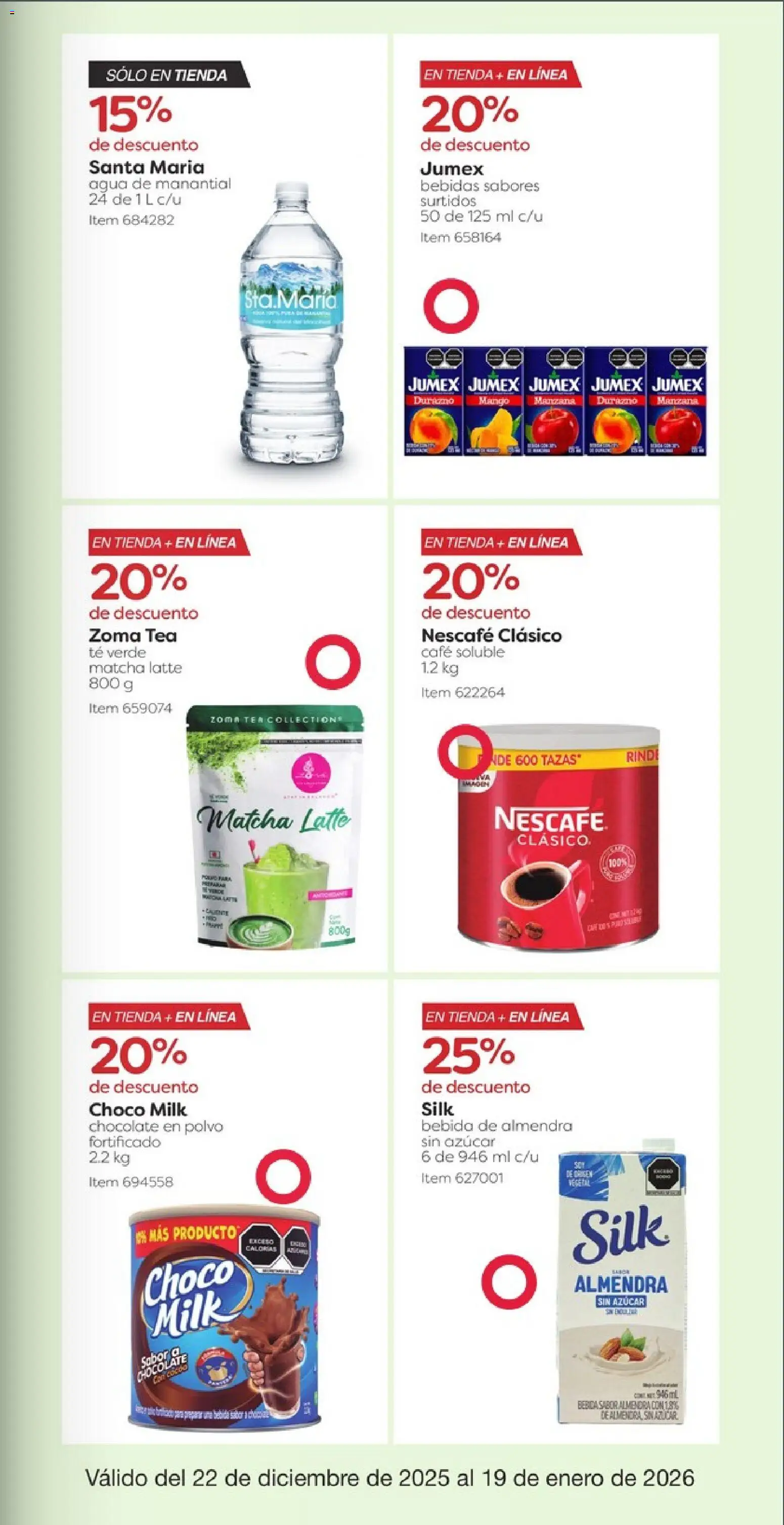 Nuevas ofertas de Costco válidas en toda la República Mexicana desde el 22.12.2025. ¡Encuentra las mejores ofertas en Costco catálogo! | Página: 25 | Productos: Agua, Chocolate, Té, Polvo