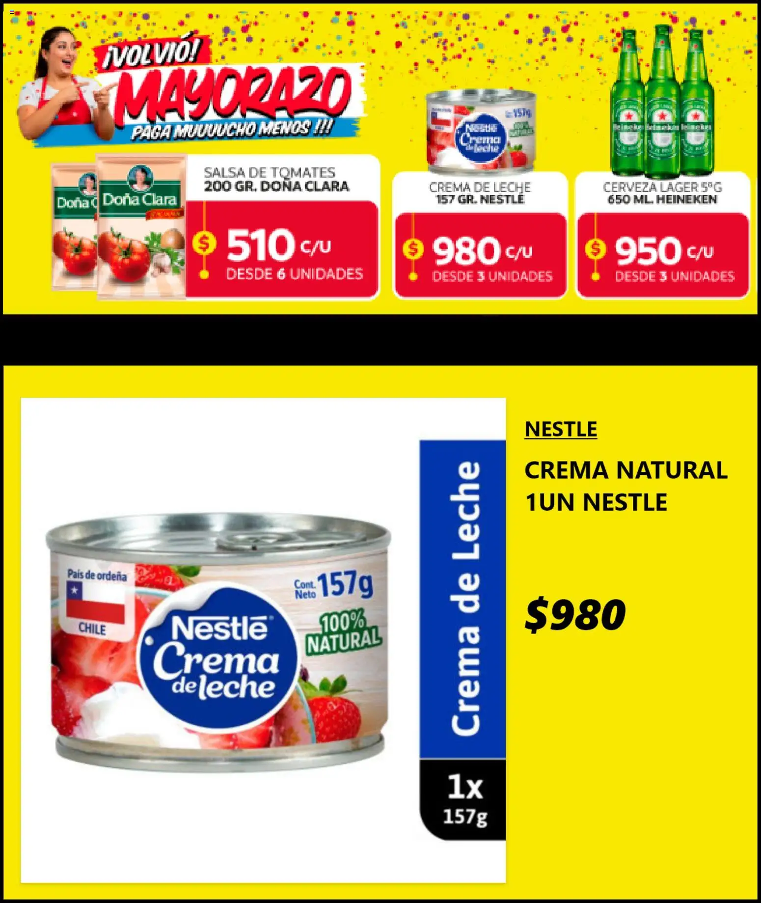 Central Mayorista ofertas  │ válido desde el 28.10.2025 | Página: 5 | Productos: Leche, Cerveza, Tomates, Crema de leche