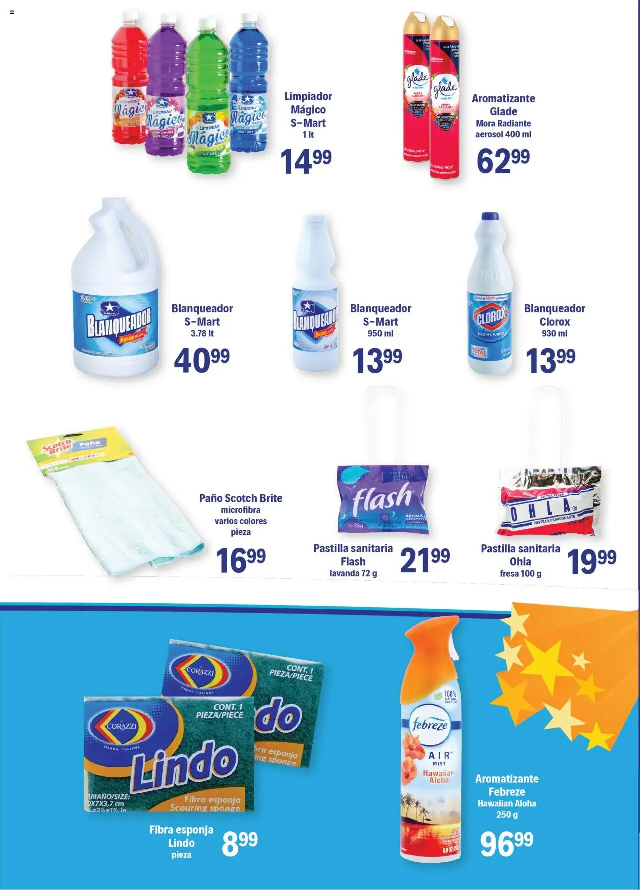 Nuevas ofertas de S-Mart válidas en toda la República Mexicana desde el 03.10.2025. ¡Encuentra las mejores ofertas en S-Mart - Folleto de Feria - Chihuahua! | Página: 5 | Productos: Desodorante, Esponja, Limpiador, Radiante