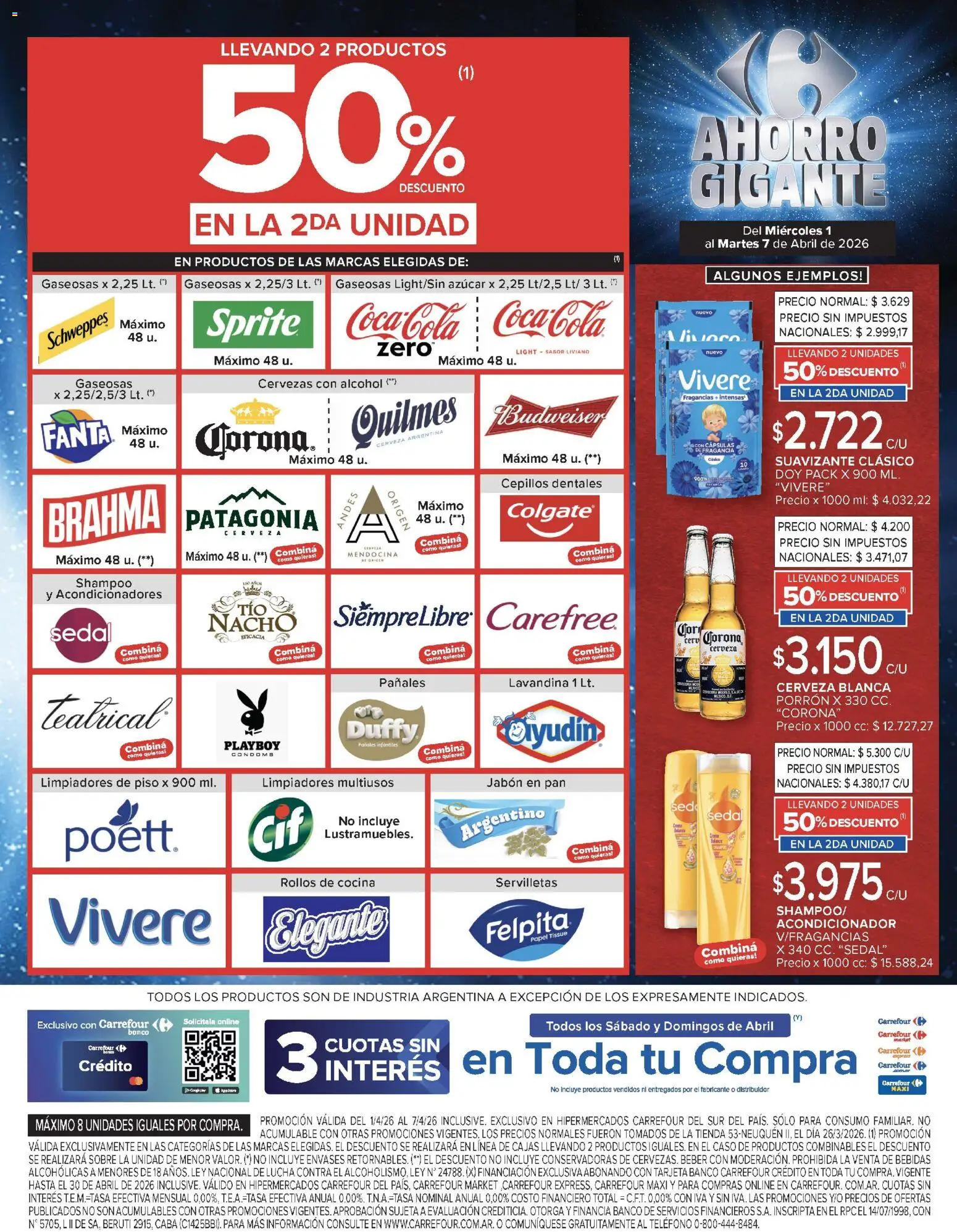 Carrefour ofertas │ válido desde el 01.04.2026 | Página: 7 | Productos: Cocina, Sobre, Fragancia, Cerveza