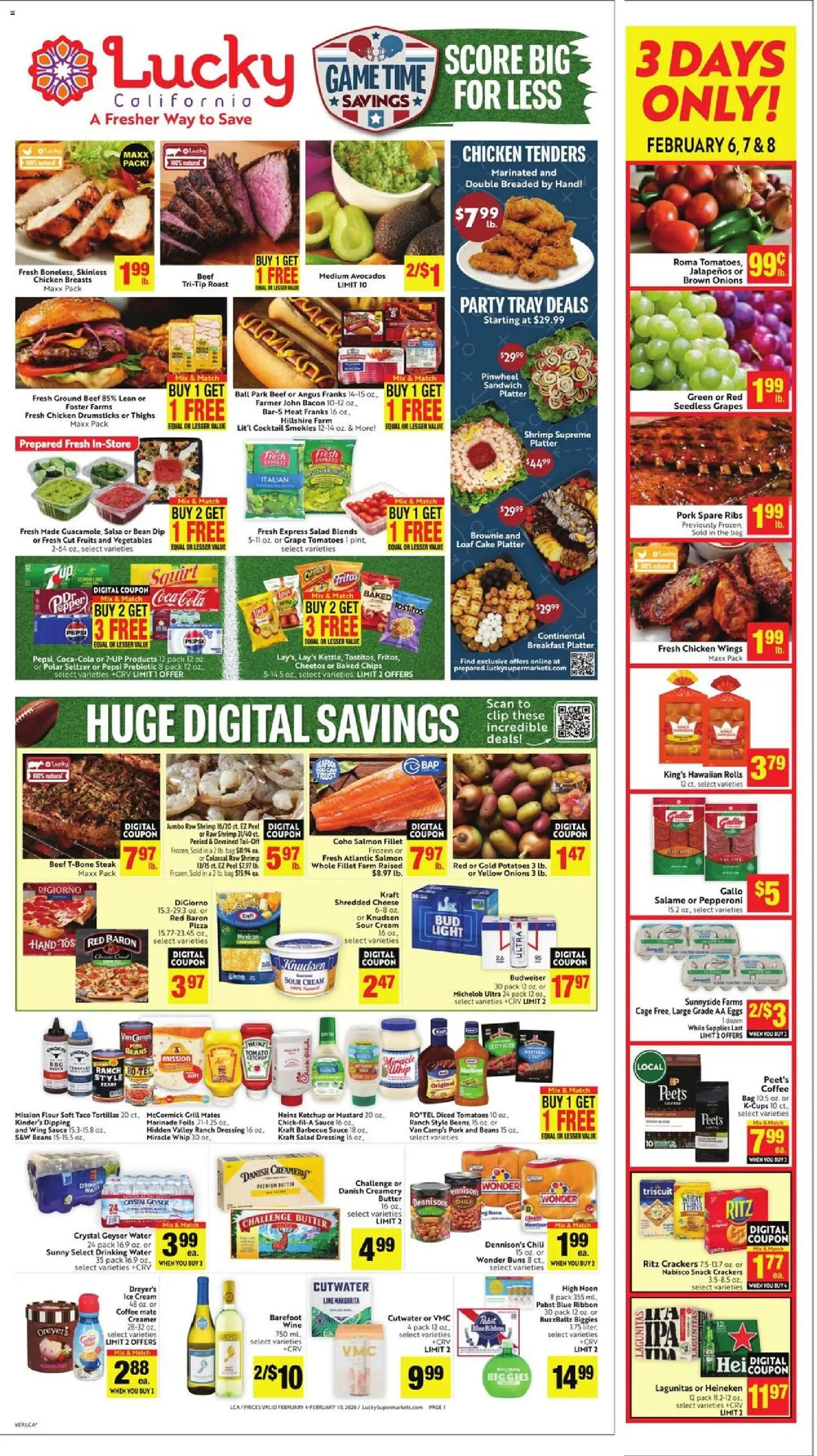 Lucky Supermarkets Weekly Ad - valid from 04.02.2026 | Page: 1