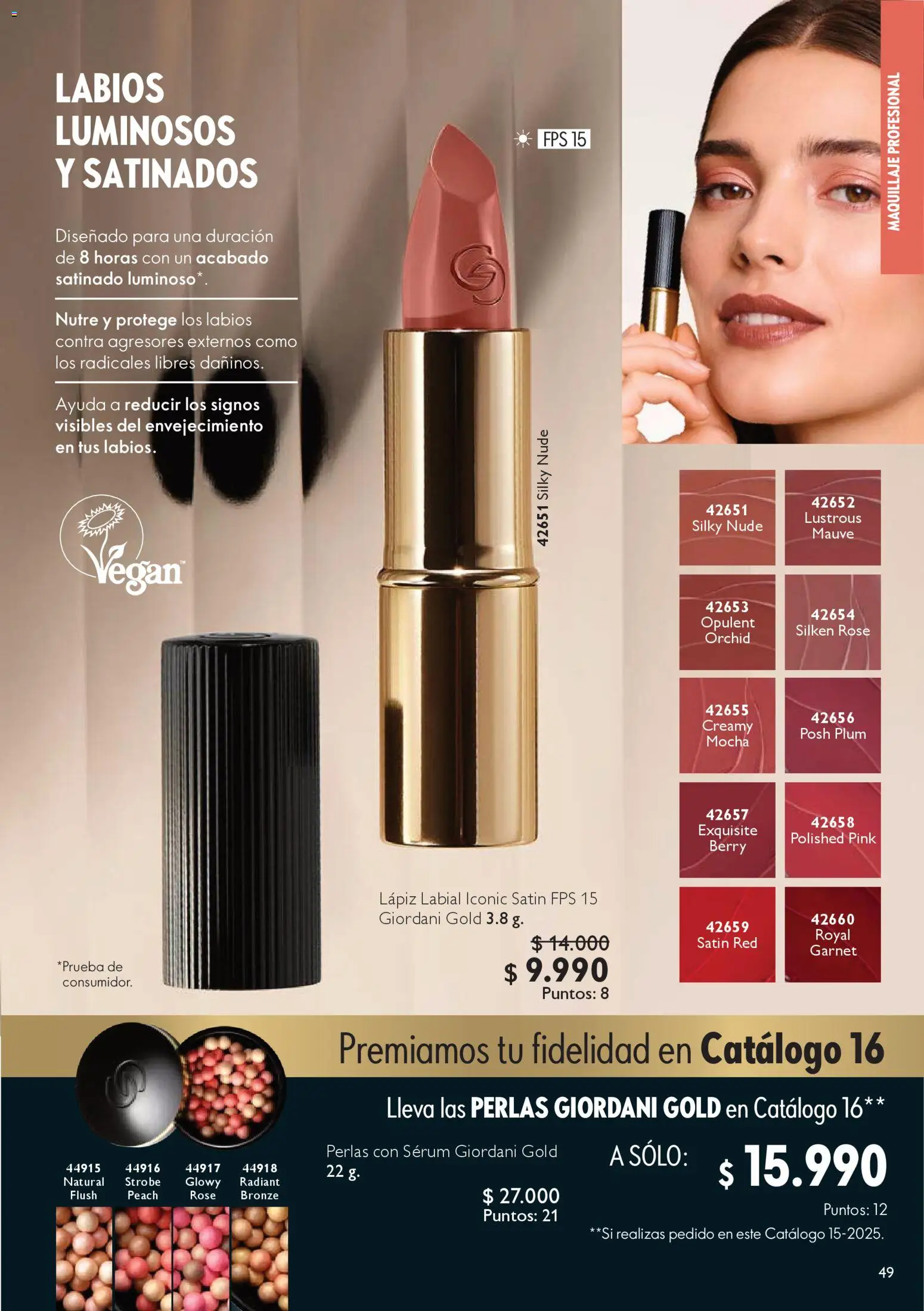 Oriflame catálogo │ válido desde el 25.10.2025 | Página: 49 | Productos: Maquillaje, Lápiz labial, Labial, Serum