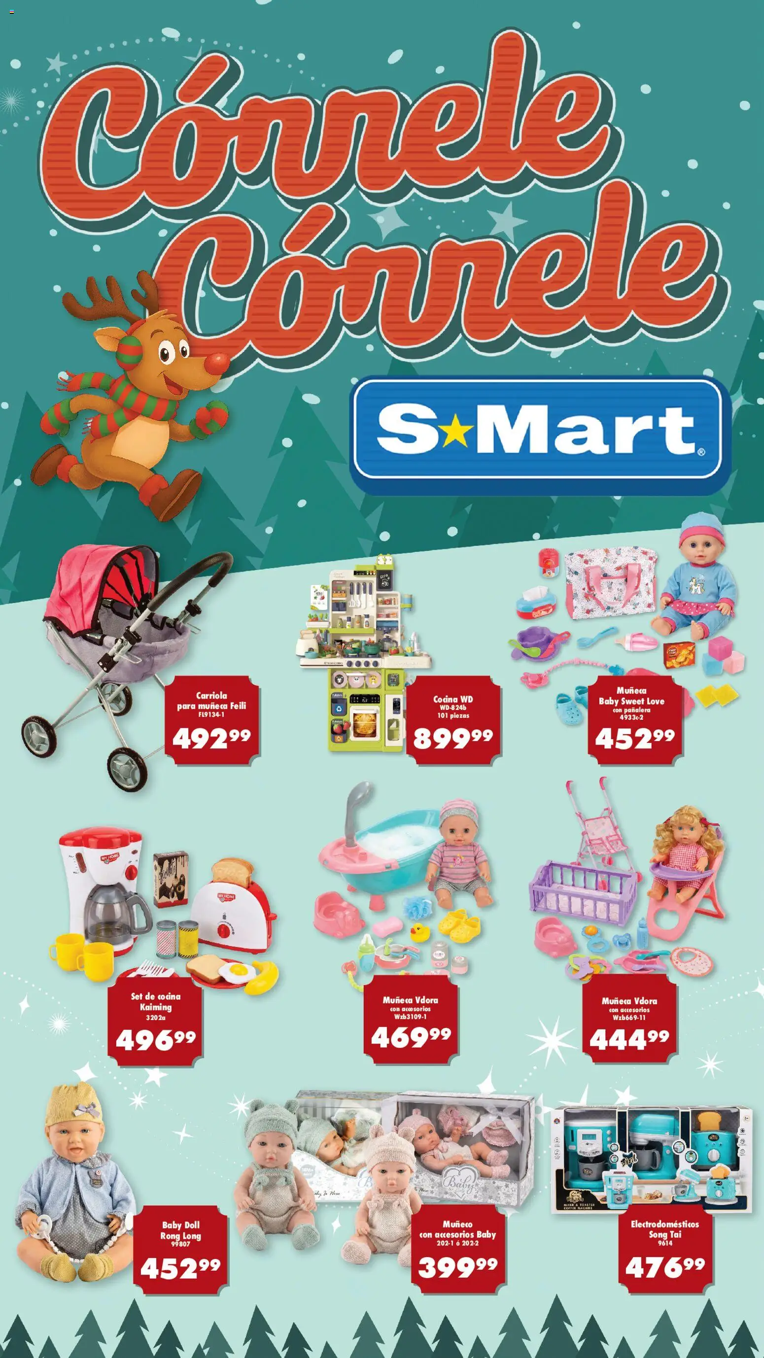 Nuevas ofertas de S-Mart válidas en toda la República Mexicana desde el 16.12.2025. ¡Encuentra las mejores ofertas en S-Mart folleto Ofertas de Feria Monterrey! | Página: 1 | Productos: Carriola, Cocina