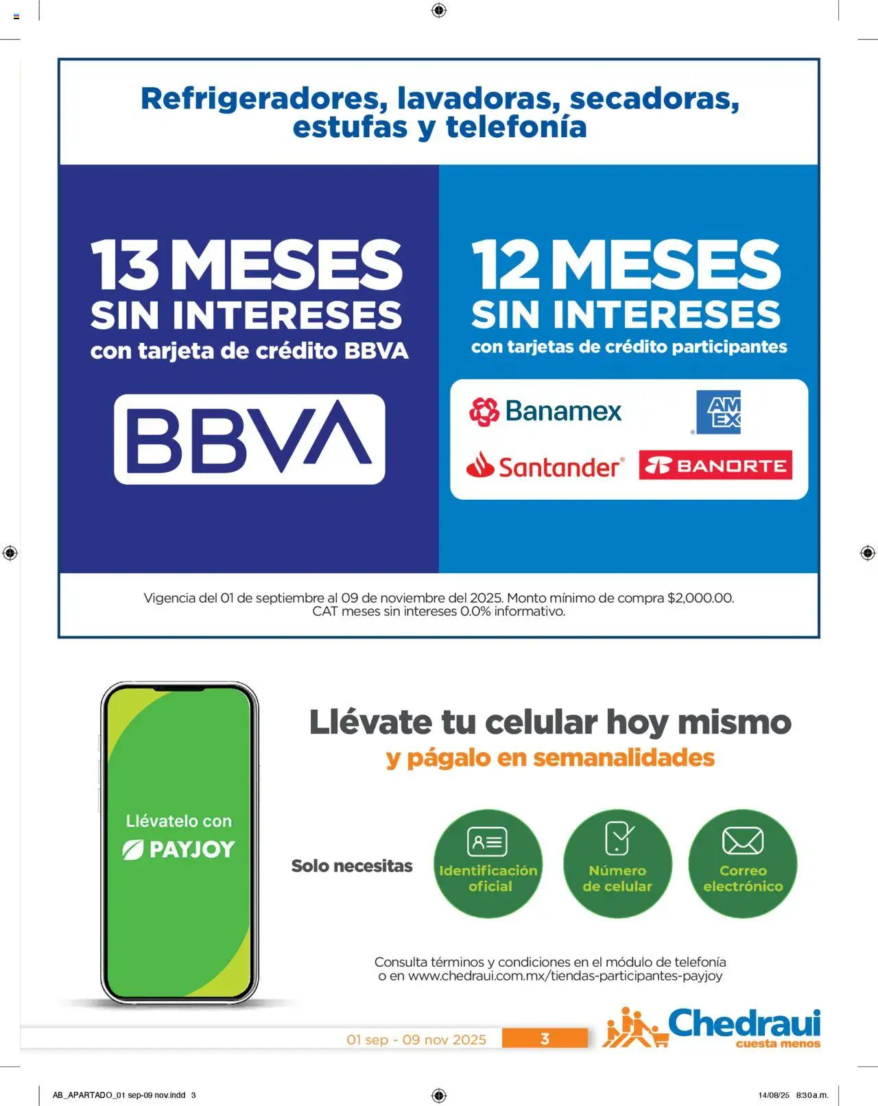 Nuevas ofertas de Chedraui válidas en toda la República Mexicana desde el 01.09.2025. ¡Encuentra las mejores ofertas en Chedraui - Promociones Cumplir Tus Deseos! | Página: 3