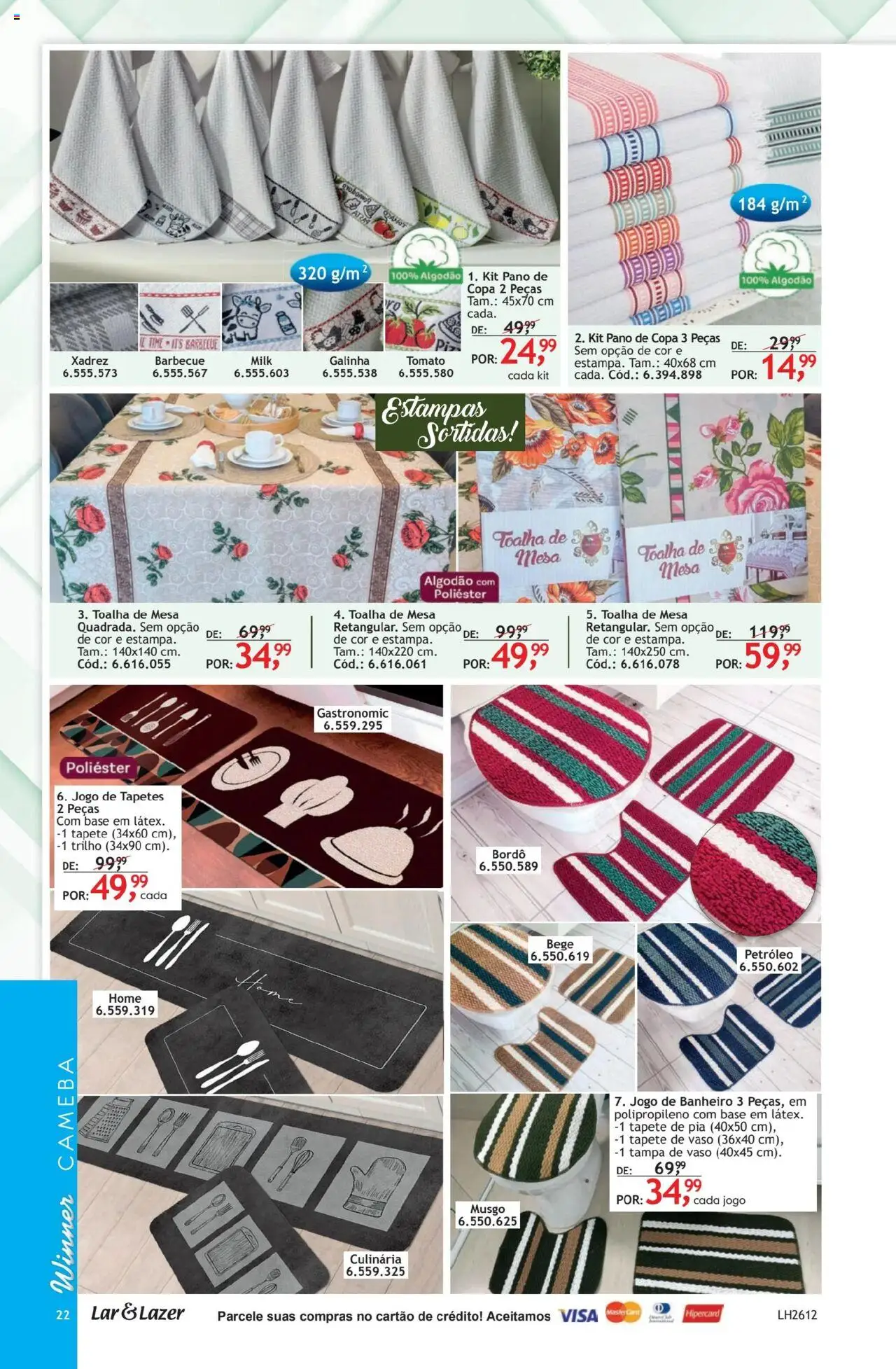 Quatro Estações Folheto - válido de 01.10.2025 | Página: 22 | Produtos: Mesa, Toalha de mesa, Algodão, Pia