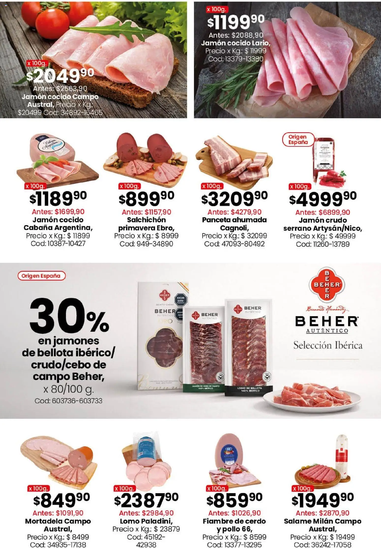 Coto - Ofertas │ válido desde el 06.04.2026 | Página: 10 | Productos: Jamón cocido, Jamón crudo, Panceta, Jamón