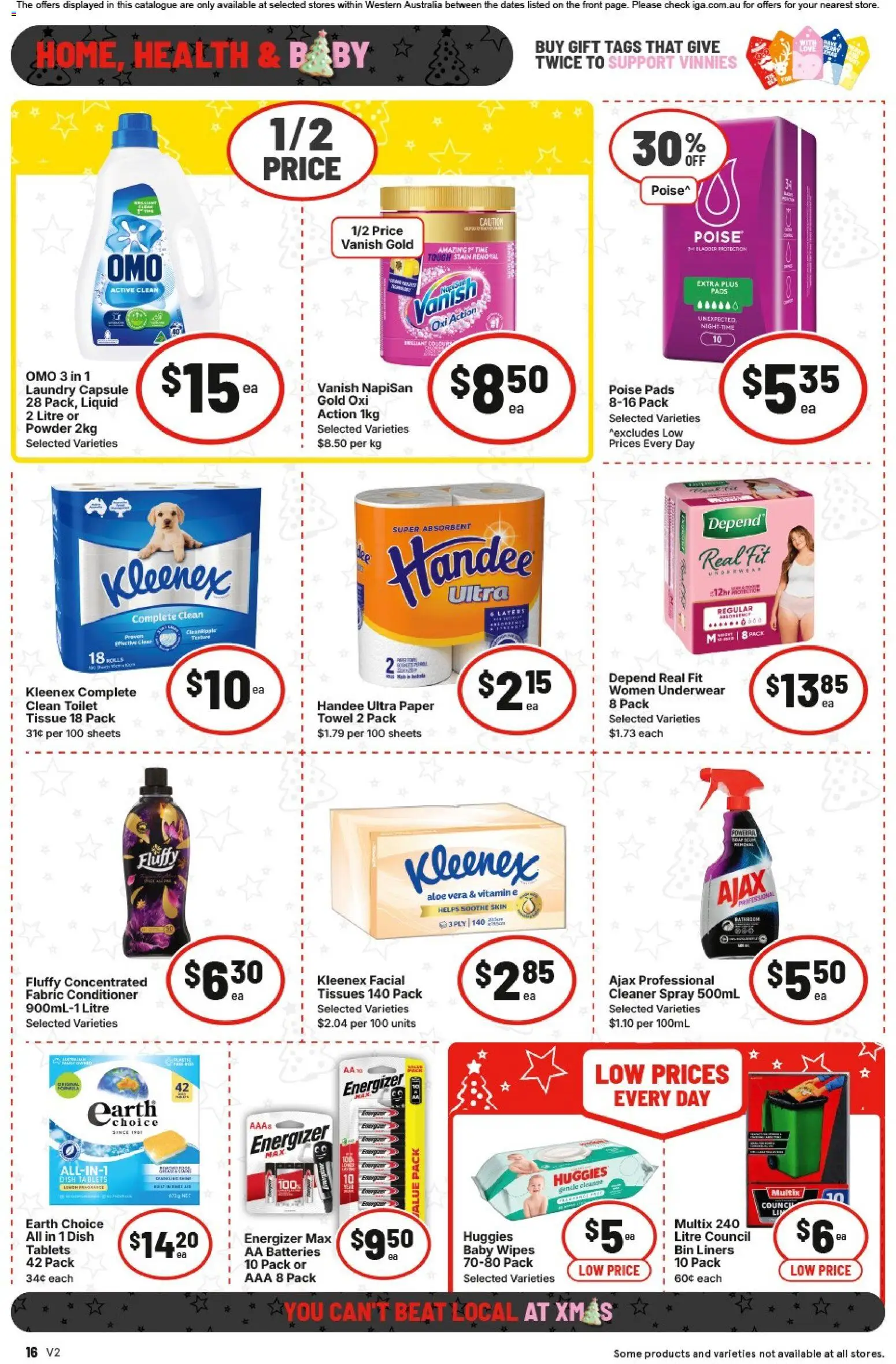 IGA catalogue - valid from 26.11.2025 | Page: 16 | Products: Cleaner, Conditioner, Underwear, Tissues