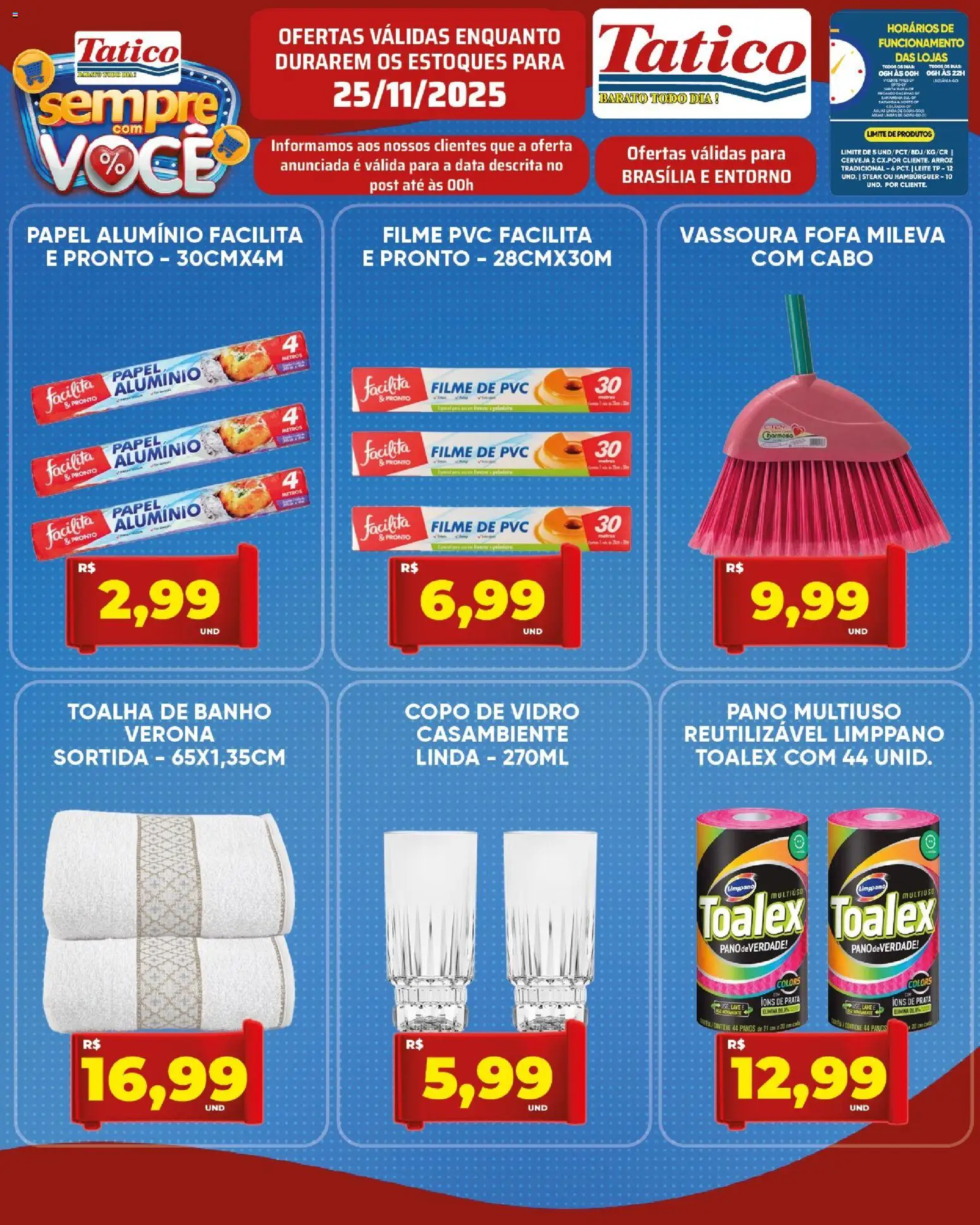 Tatico Folheto - válido de 25.11.2025 | Página: 17 | Produtos: filme de PVC, Leite, Hambúrguer, Vassoura