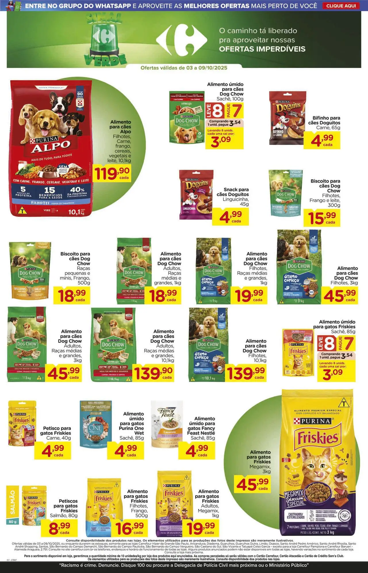 Carrefour Folheto - válido de 03.10.2025 | Página: 22 | Produtos: Salmão, Arroz, Sal, Atum