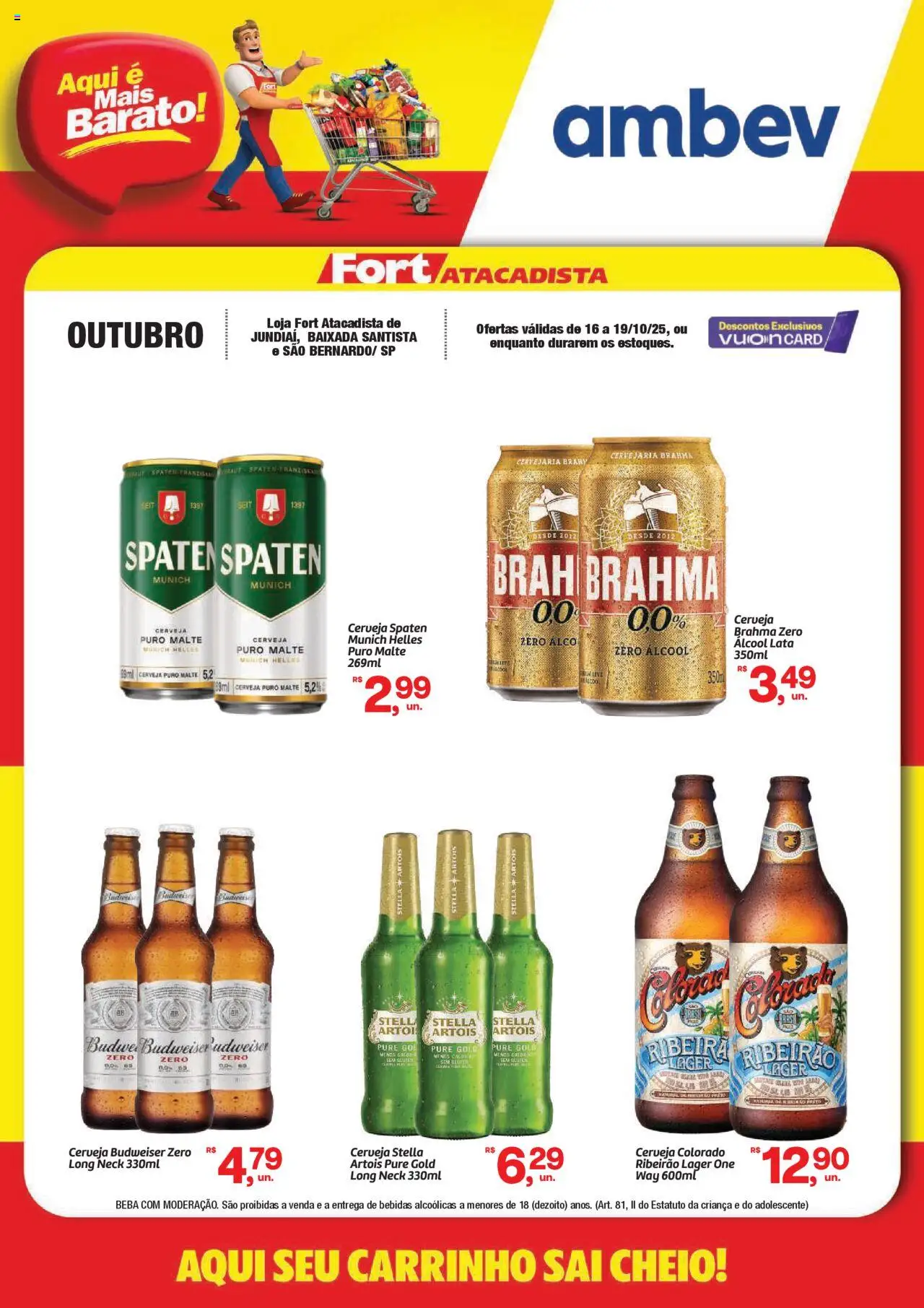 Fort Atacadista Folheto - válido de 16.10.2025 | Página: 1 | Produtos: Cerveja, Carrinho