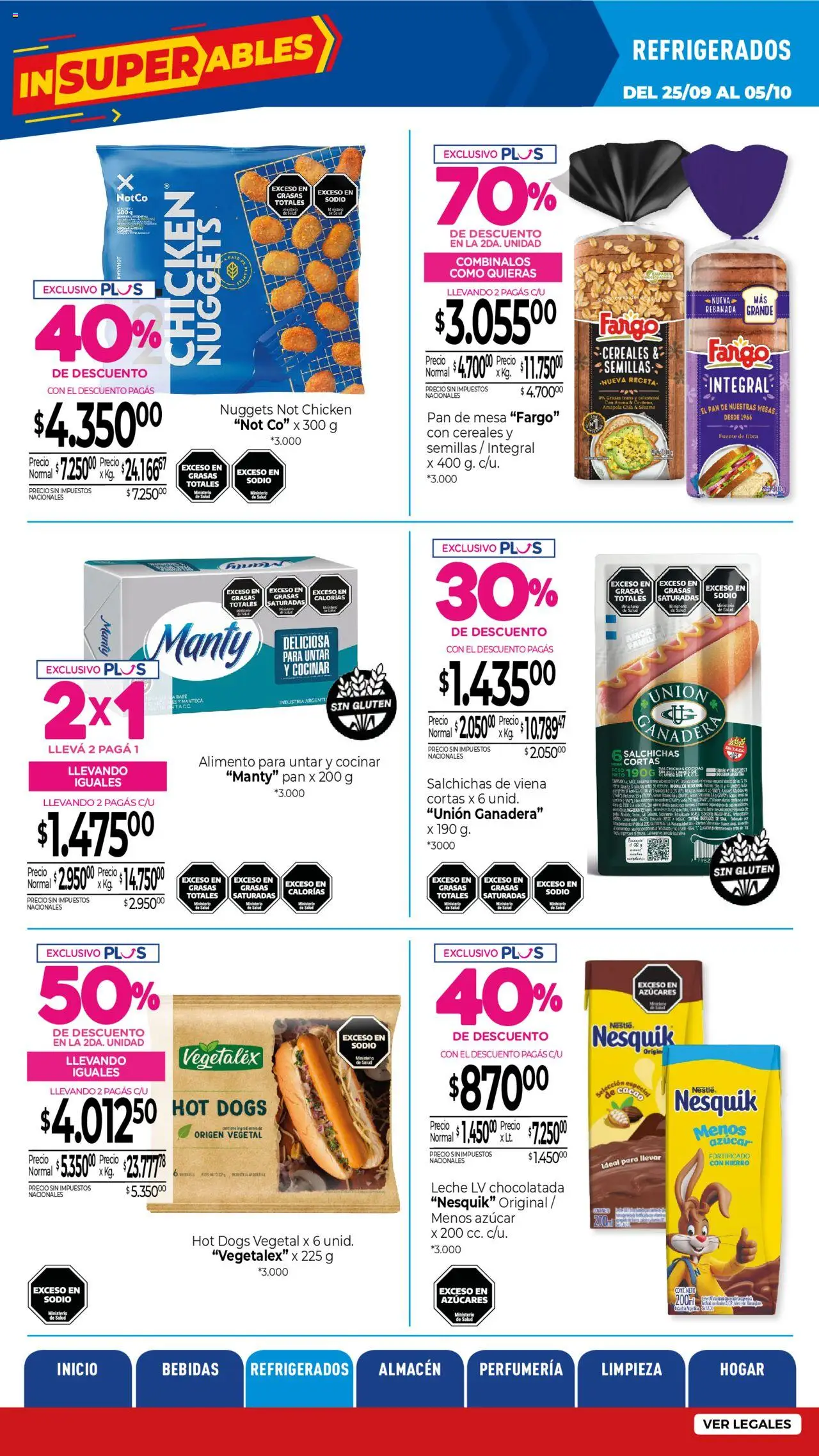 La Anonima catálogo │ válido desde el 25.09.2025 | Página: 11 | Productos: Mesa, Leche, Pan, Chocolatada