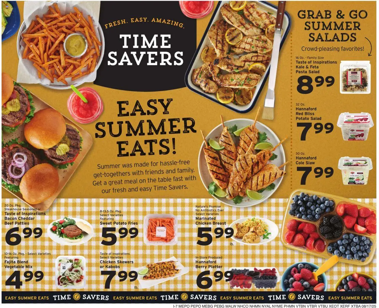 Hannaford Weekly Ad - valid from 17.08.2025 | Page: 15 | Products: Kale, Beef, Pasta, Salad