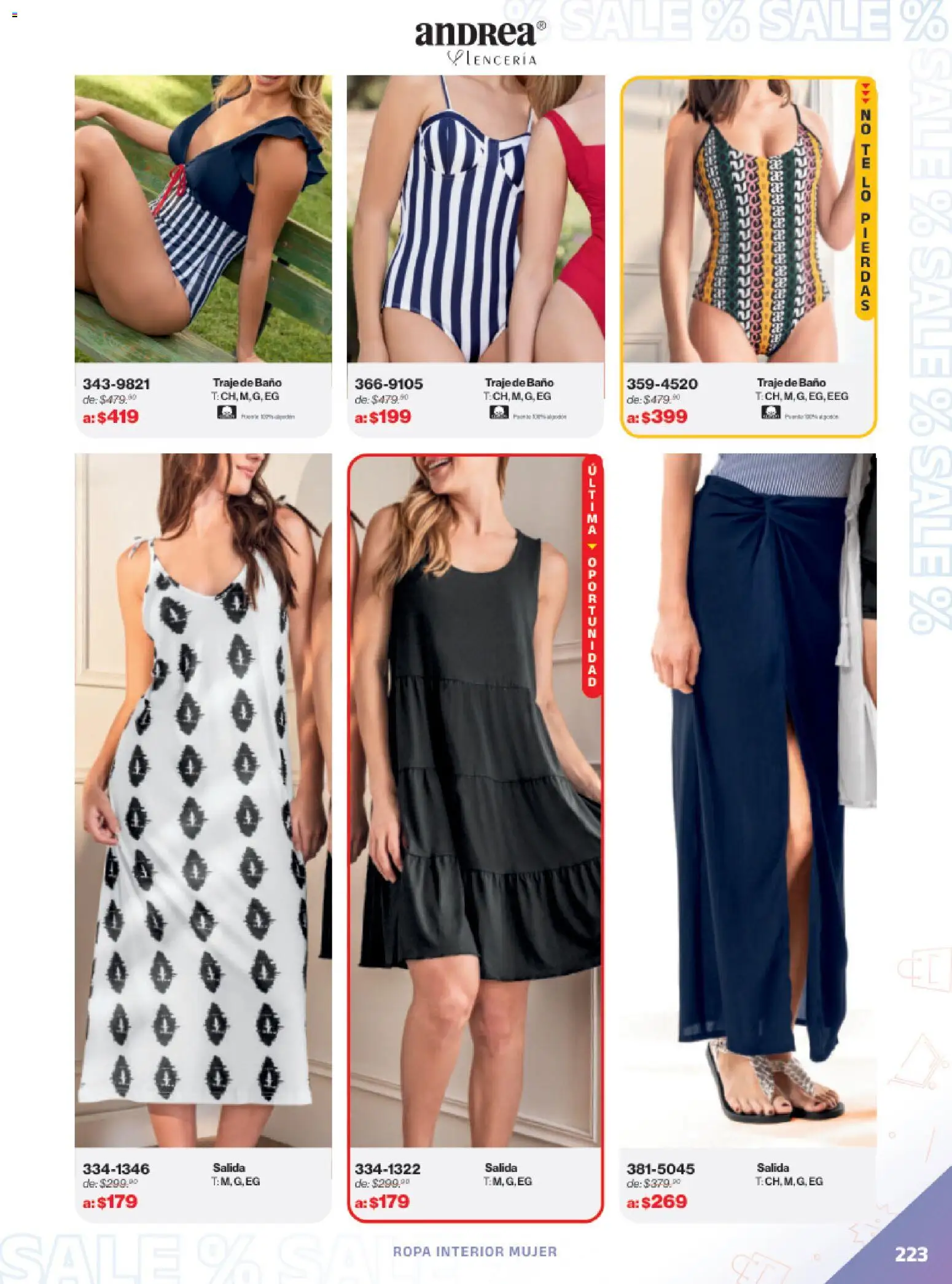 Nuevas ofertas de Andrea válidas en toda la República Mexicana desde el 21.12.2025. ¡Encuentra las mejores ofertas en Andrea catálogo Outlet! | Página: 223 | Productos: Traje, Ropa, Ropa interior, Baño