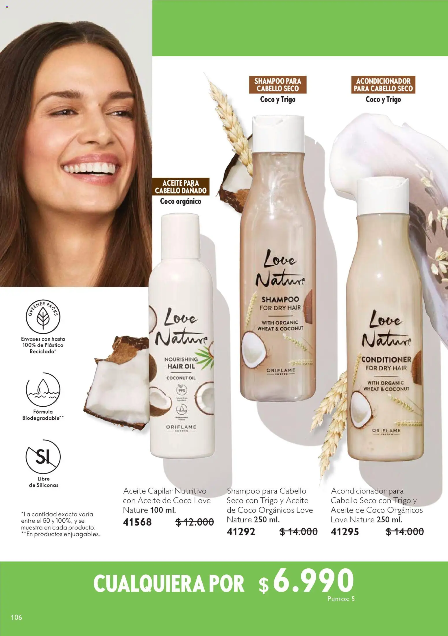 Oriflame catálogo │ válido desde el 25.10.2025 | Página: 106 | Productos: Acondicionador, Aceite para cabello, Shampoo, Aceite