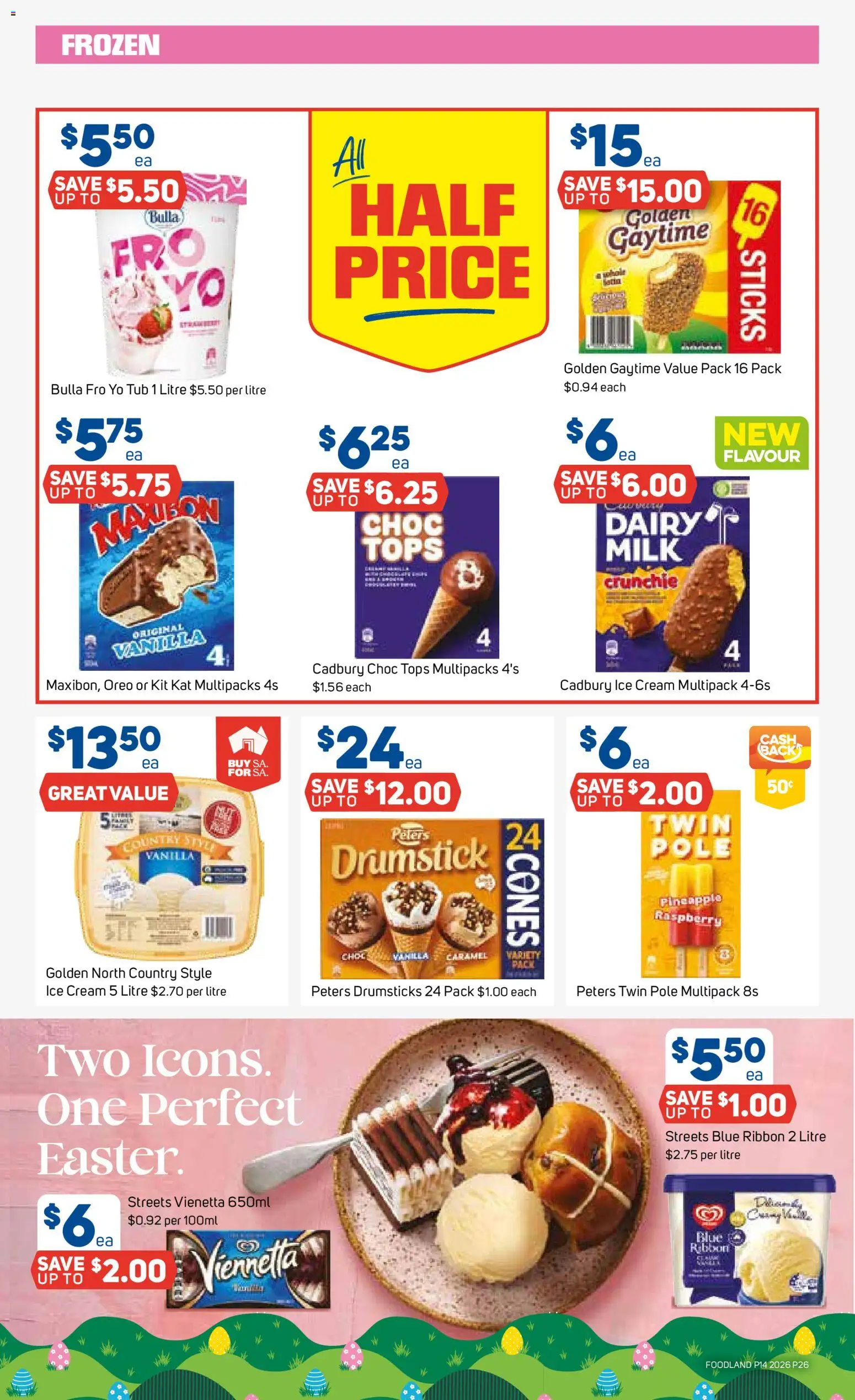 Foodland catalogue - valid from 01.04.2026 | Page: 26 | Products: Dairy, Pineapple, Ice cream, Raspberry